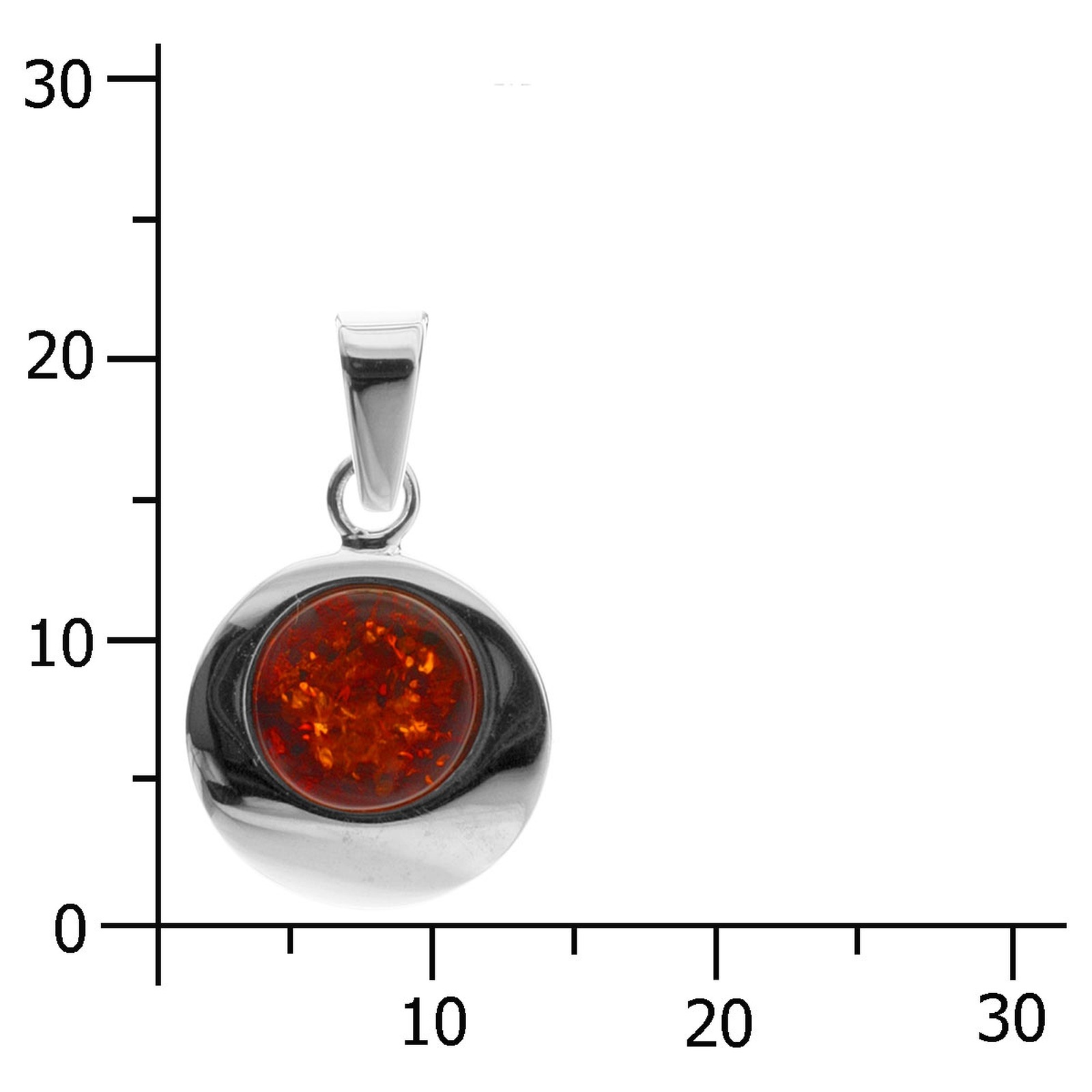 OSTSEE-SCHMUCK Kettenanhänger »- Alina 12 mm - Silber 925/000 - Bernstein«