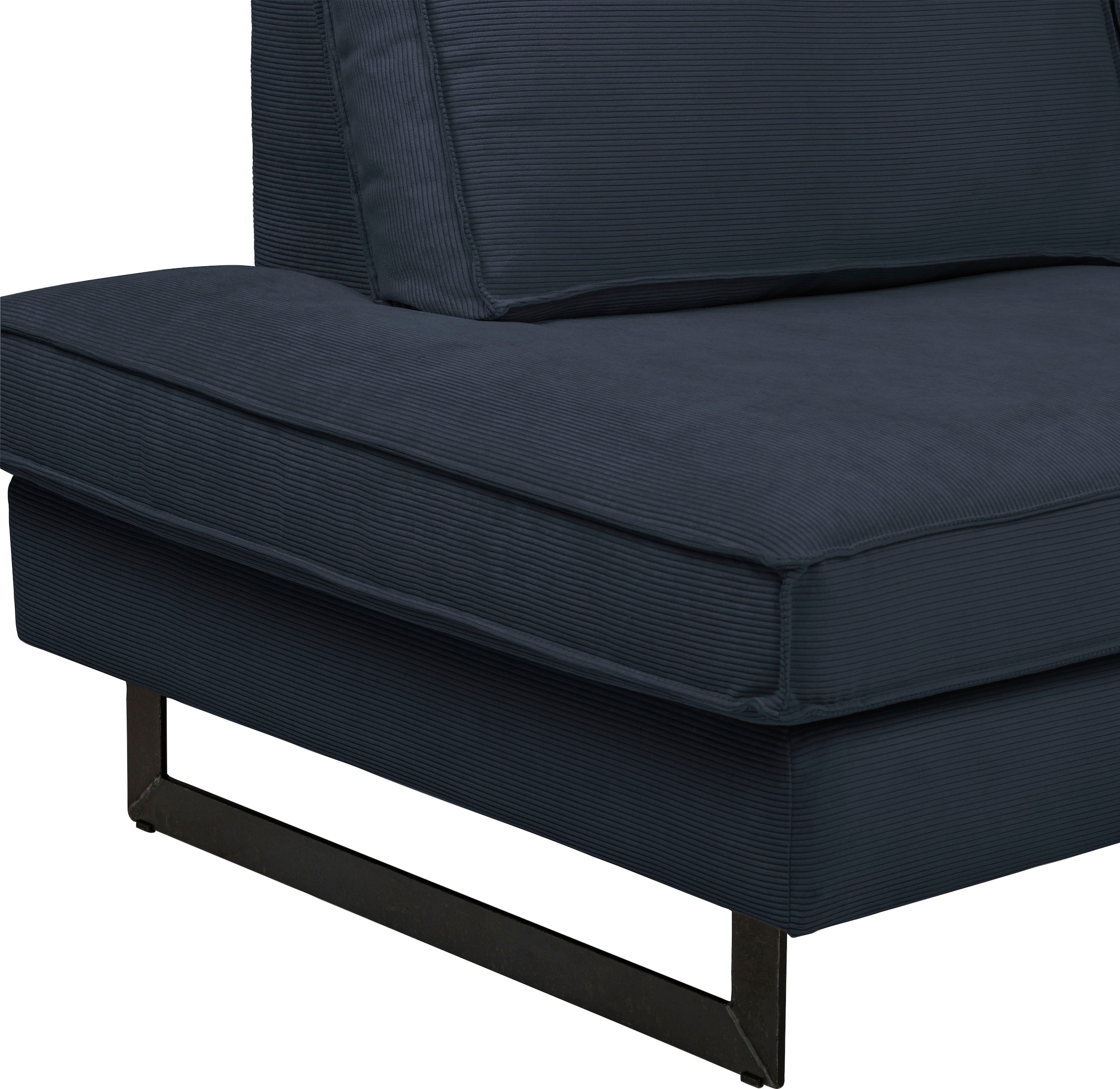 Places of Style Wohnlandschaft »Pinto, 350 cm, U-Form, XXL, mit Ottomanen«, Cord, Feincord, Luxus-Microfaser Leder und Chenille