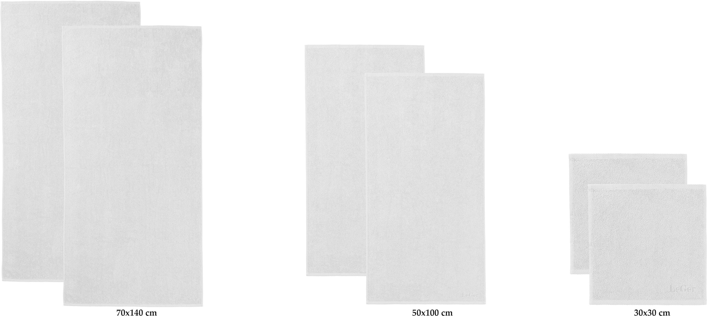 LeGer Home by Lena Gercke Handtuch Set »Lovina, Duschtücher, Handtücher, Seiftücher«, 6 tlg., Walkfrottier, Handtücher mit Logostikerei, 100% Baumwolle, einfarbig, weich