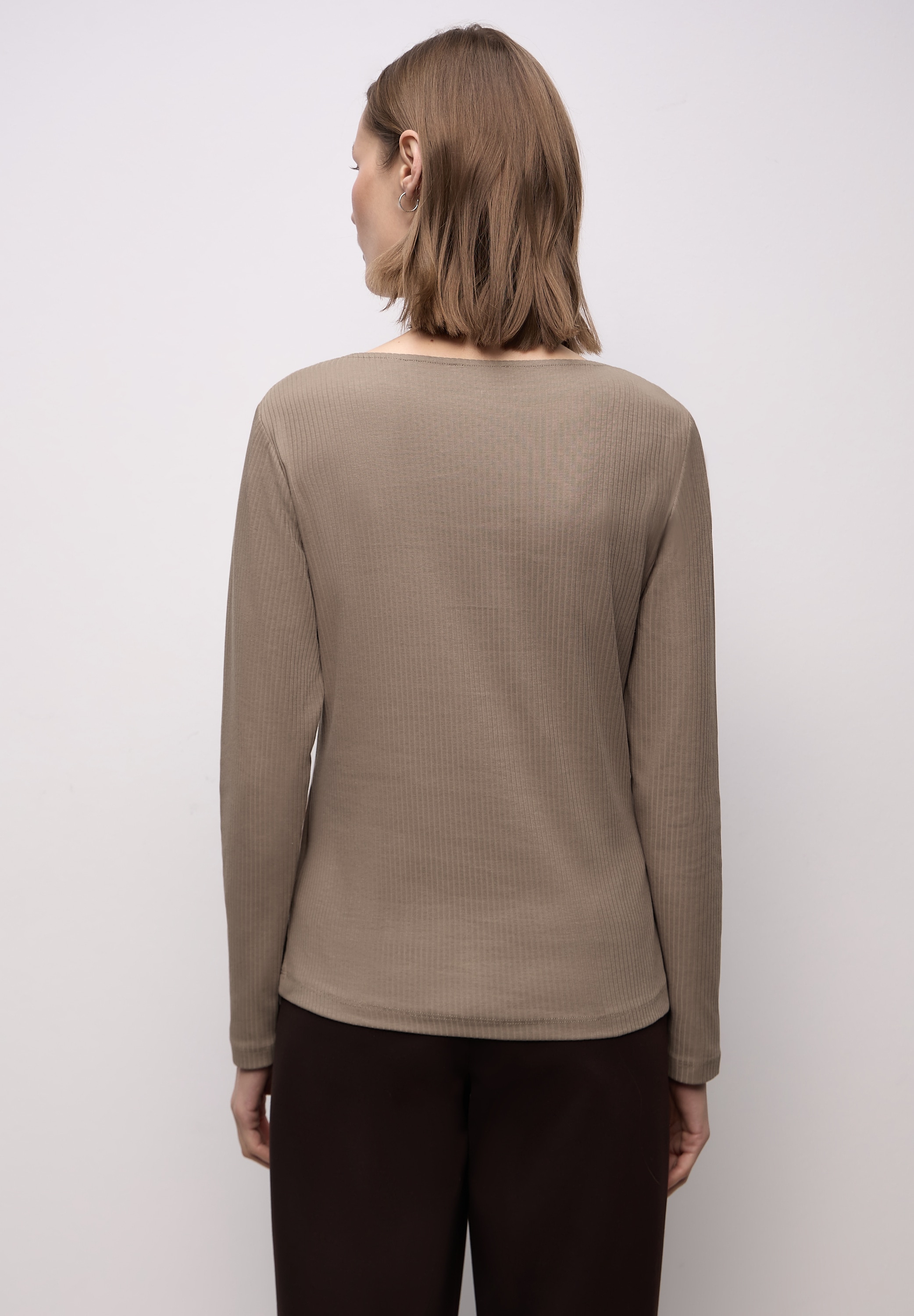 STREET ONE Langarmshirt mit Rippstruktur