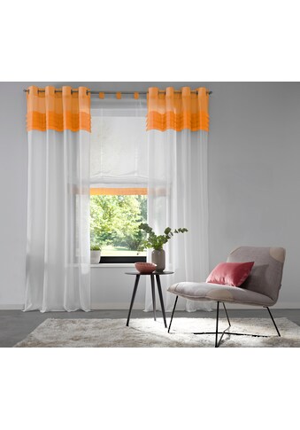 Home affaire Gardine »Gander«, (2 St.), Vorhang, Fertiggardine, halbtransparent kaufen