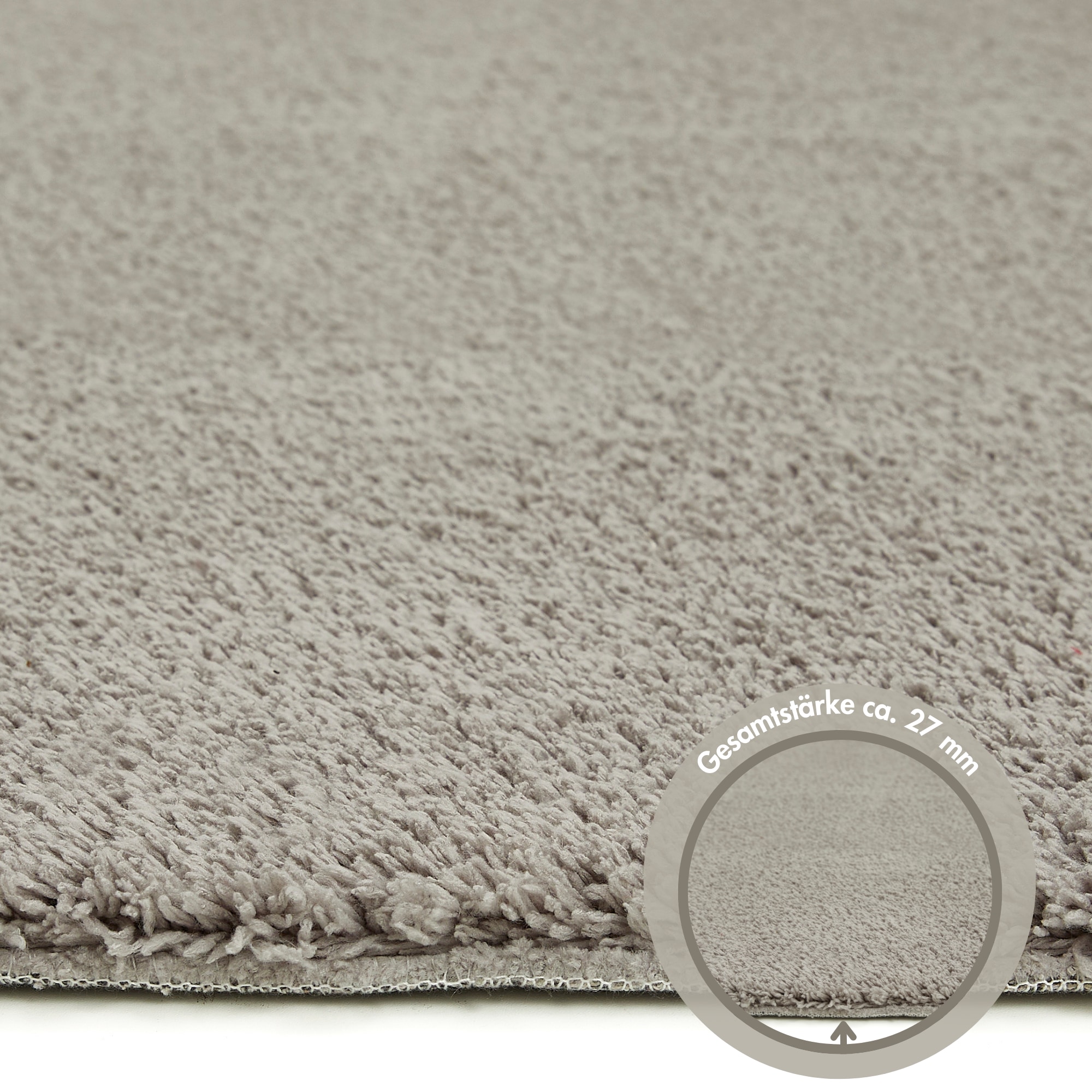 Andiamo Teppich »San Paolo« rechteckig 27 mm Höhe Uni Farben, weiche Qualität, ideal im Wohnzimmer & Schlafzimmer