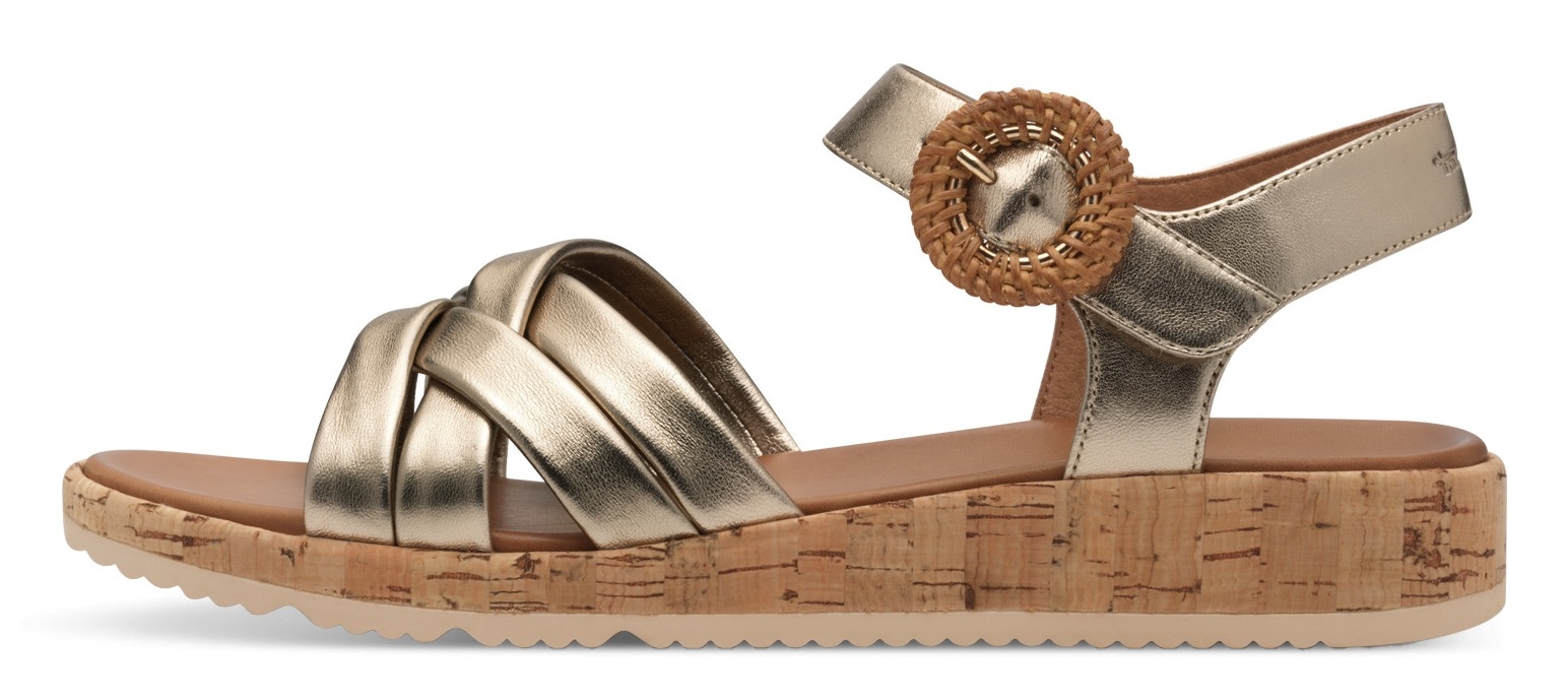 Tamaris Sandalette  , Plateau, Sommerschuh, Riemchensandale mit hübscher Zierschnalle