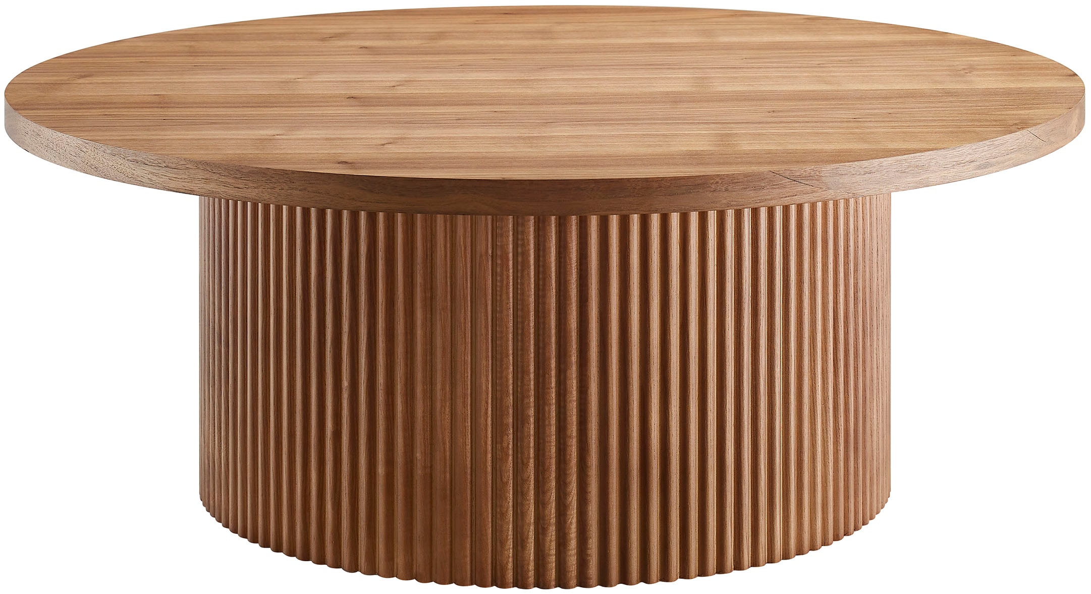 SalesFever Couchtisch »mit Massivholz-Lamellen, Ø 85  cm« 1 Stk. tlg. Moderner Wohnzimmertisch aus Holz in natürlichem Look