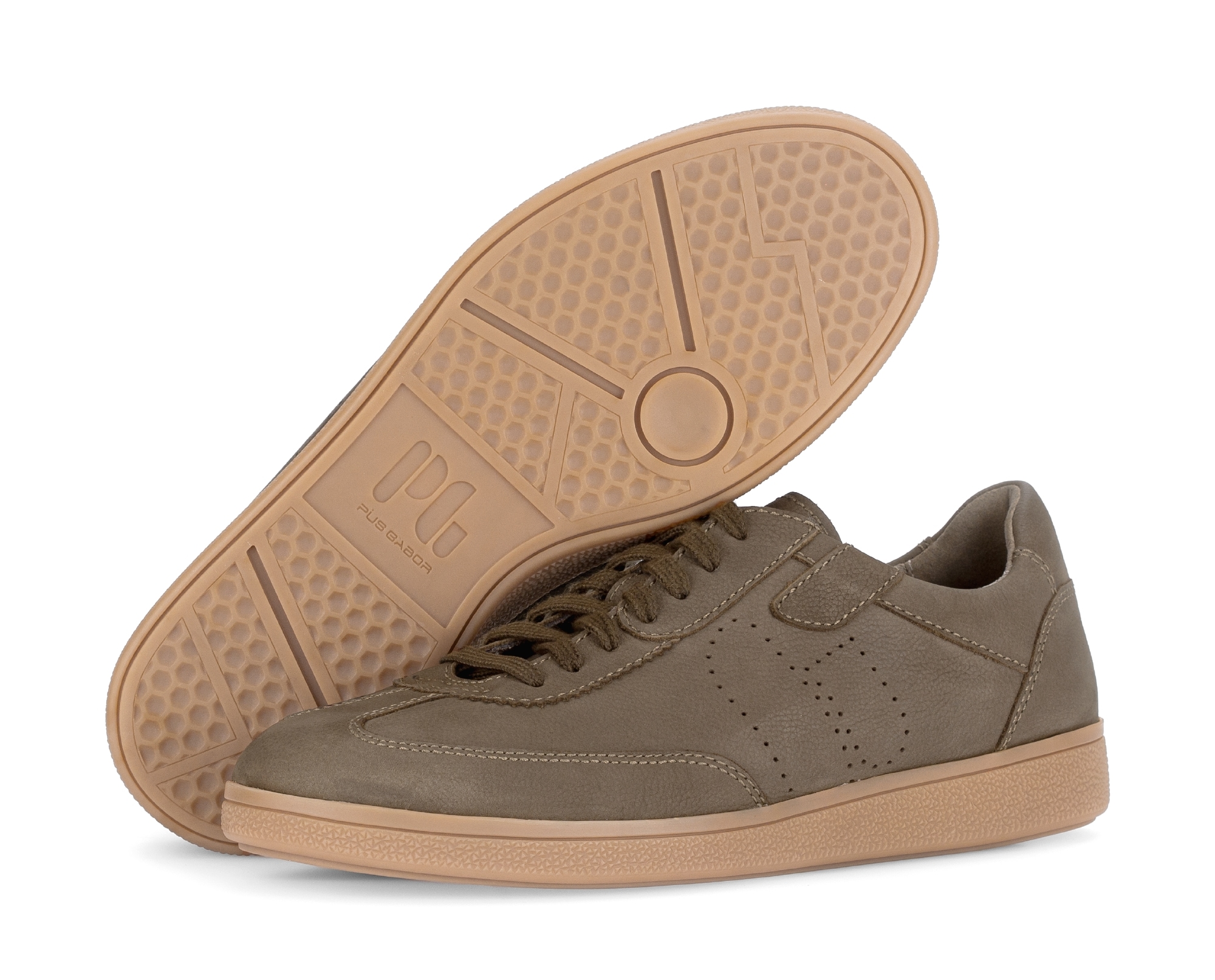 Pius Gabor Sneaker  , Freizeitschuh, Halbschuh, Schnürer mit Lochmuster, Weite G (=weit)