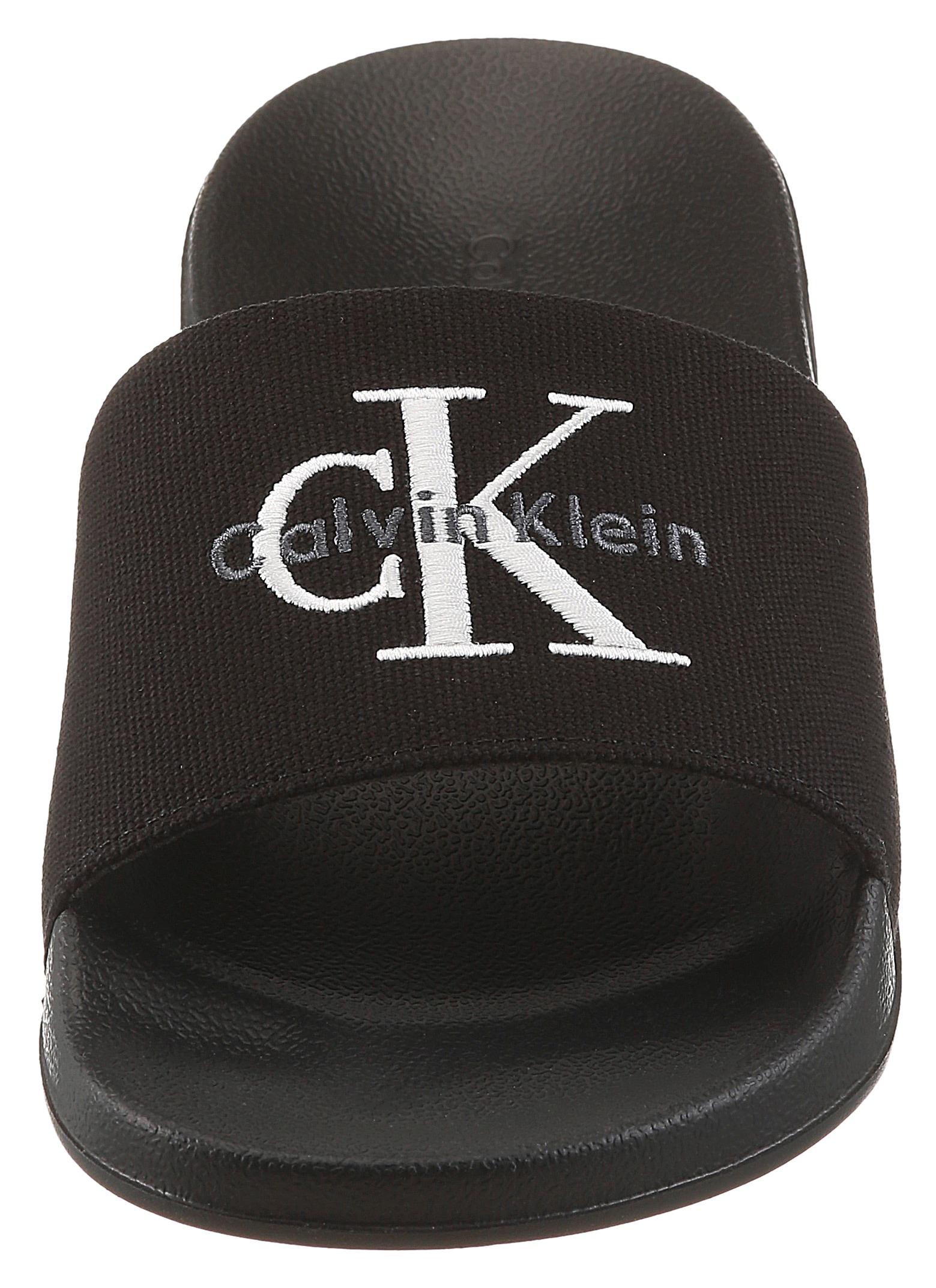 Calvin Klein Pantolette »ESS SLIDE CV WN«  Sommerschuh, Poolslides, Pantolette, Strandschuh mit Logoschriftzug