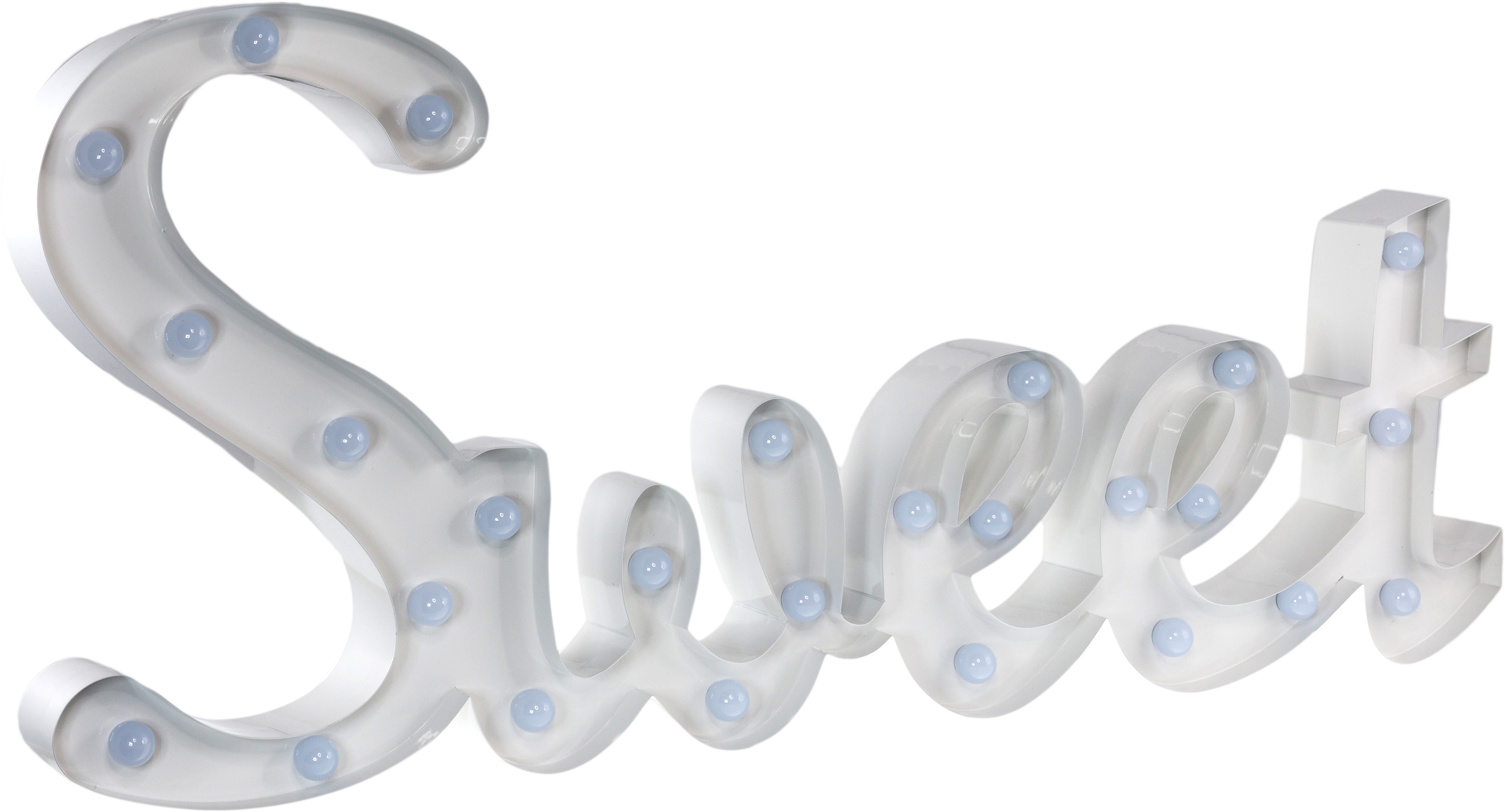 MARQUEE LIGHTS LED Dekolicht »Sweet« LED-Modul 1 Stk. Warmweiß Wandlampe, Tischlampe Schriftzug Süß mit 26 Leuchtmittel - 57x31 cm
