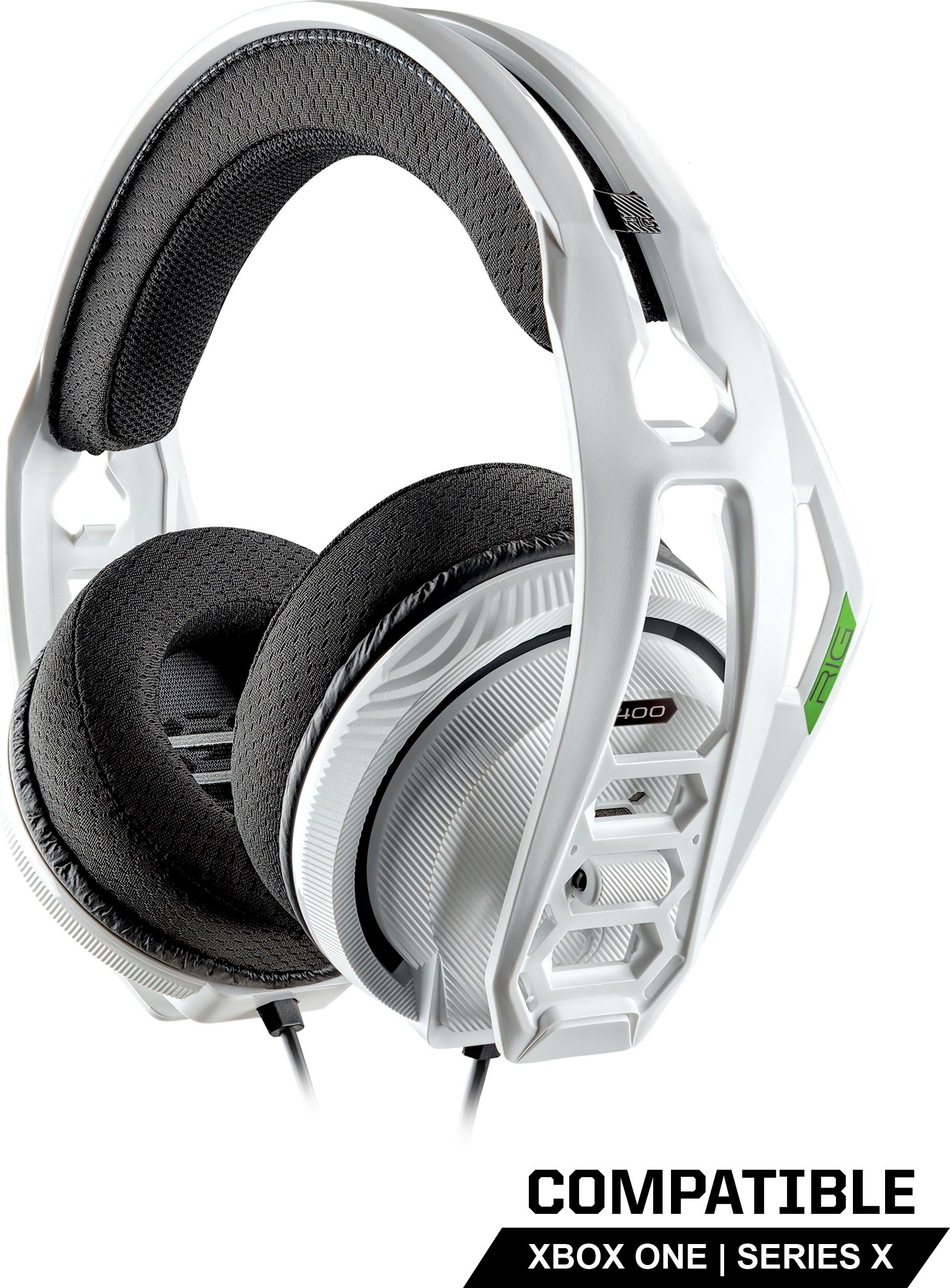 RIG Gaming-Headset Klinke, Xbox weiß, XXL | Mikrofon Over Ear, Gaming-Headset, Stereo, 400HX »Nacon one«, UNIVERSAL mm 3 abnehmbar-Geräuschisolierung nacon Jahre ➥ PC, 3,5 kabelgebunden, Garantie