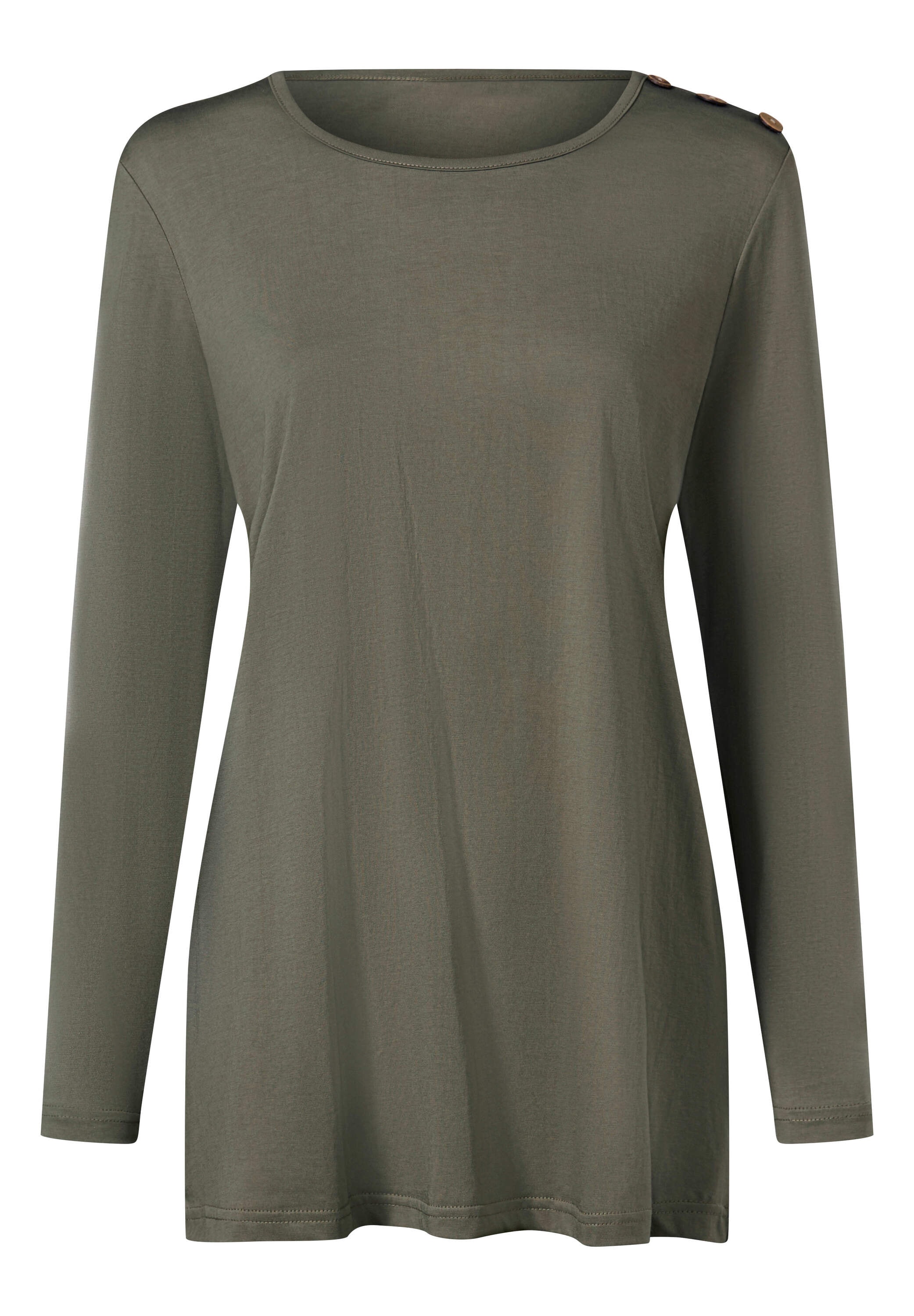 Sieh an! Longshirt »Longshirt Longshirt mit Zierknöpfen«