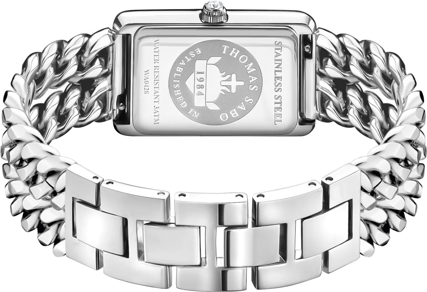 THOMAS SABO Quarzuhr »ELEGANCE«, Armbanduhr, Damenuhr, Edelstahlarmband, analog, Tag, Zirkonia (synth.)