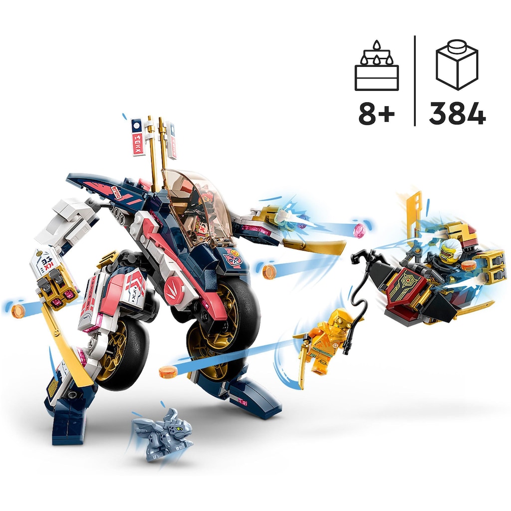 LEGO® Konstruktionsspielsteine »Soras Mech-Bike (71792), LEGO® NINJAGO«, (384 St.)