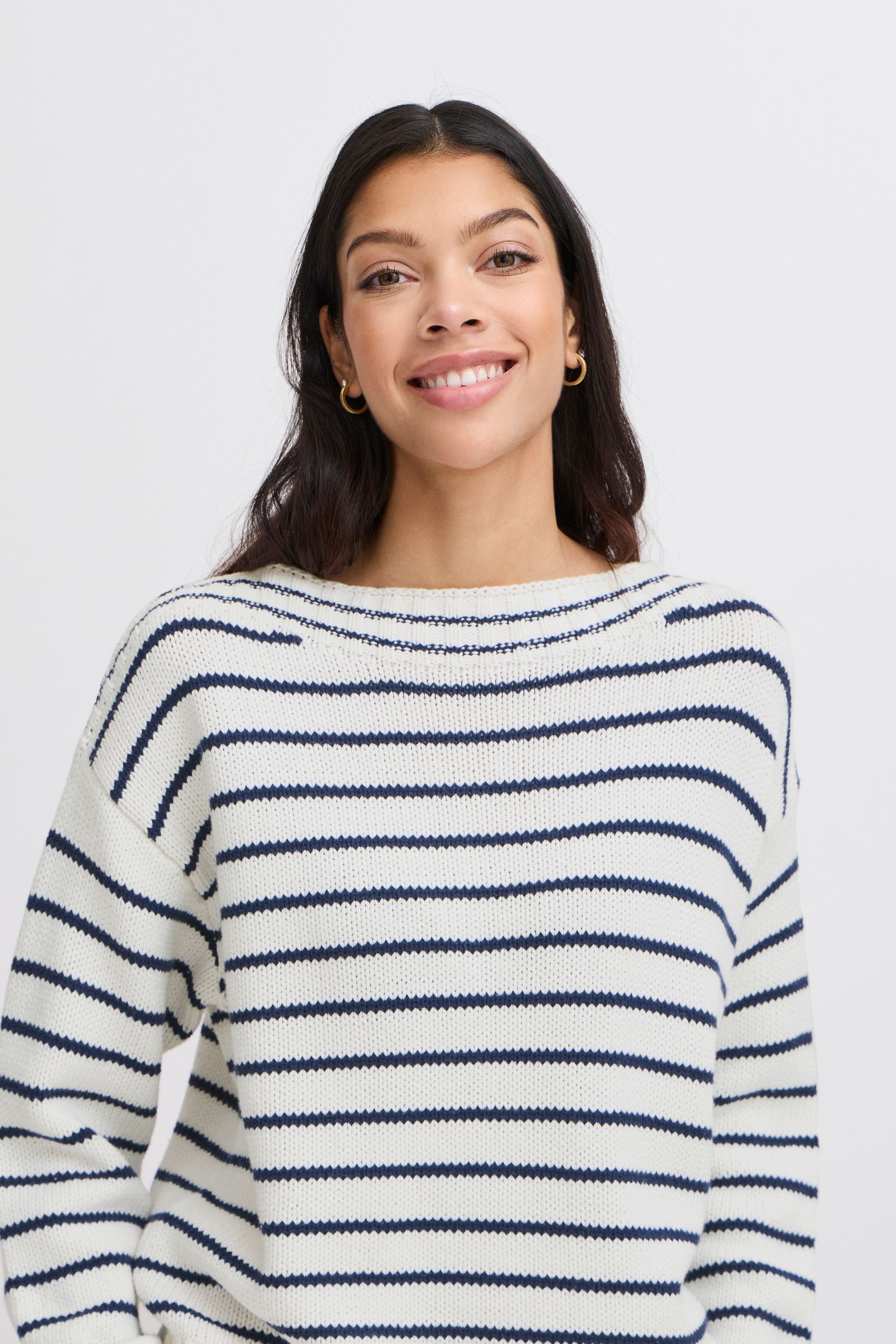 b.young Strickfleece-Pullover »Strickpullover BYNAGLA STRIPED JUMPER -«