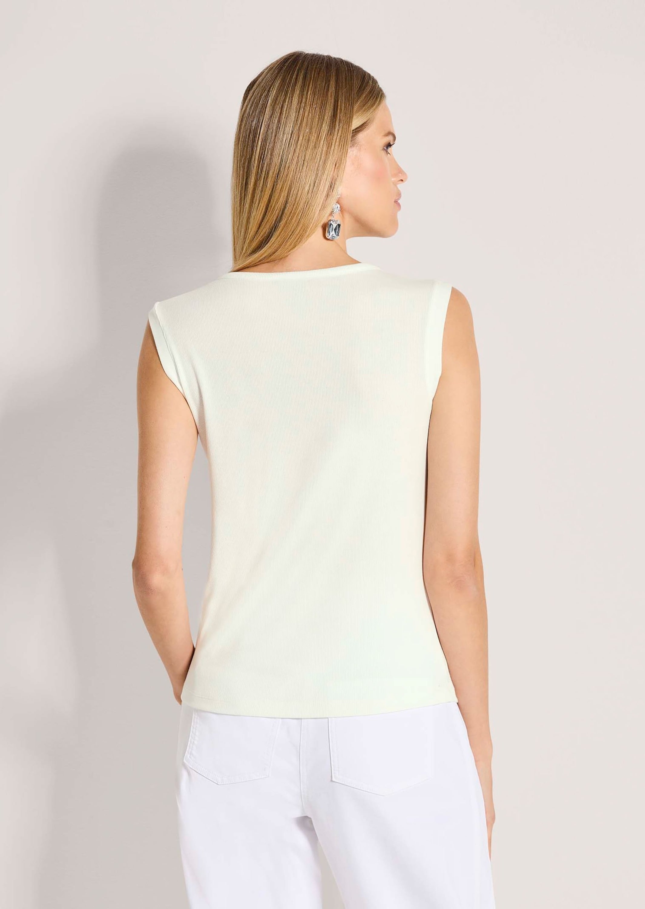 MADELEINE Kurzarmshirt »Top Elegantes Kurzarm Sommeroberteil mit Strass« Strassband