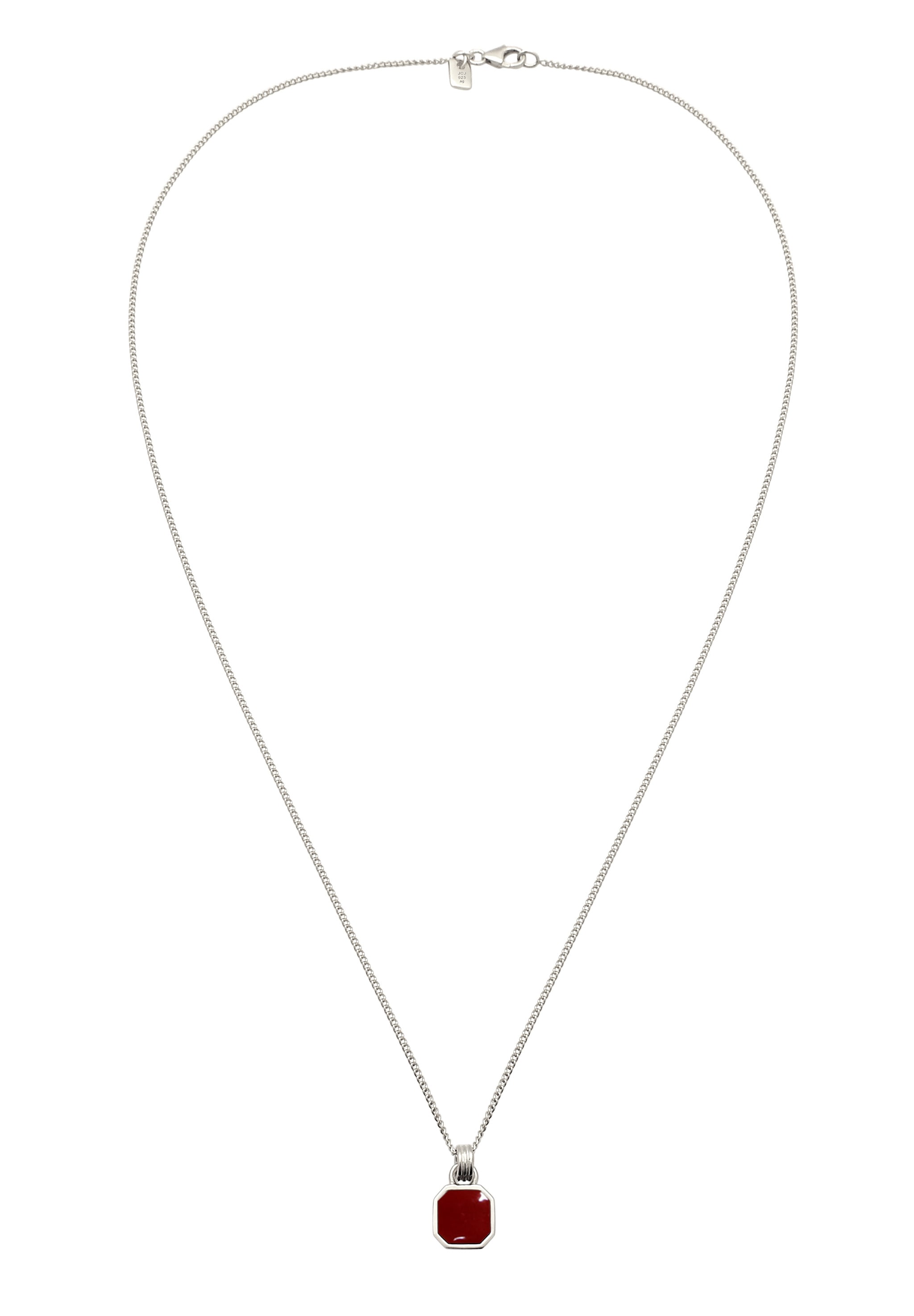 Kuzzoi Kette mit Anhänger »Halskette Anhänger Emaille Rot 925 Sterling Silber«