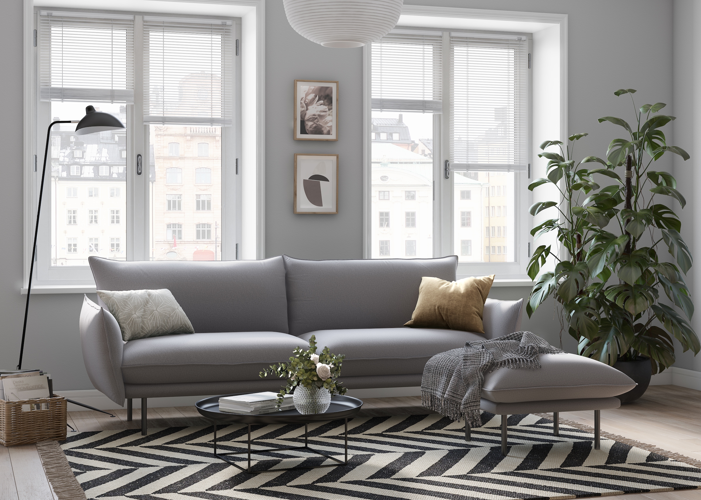 andas Polsterhocker »Stine«, Besonderes Design durch Kissenoptik und Keder, by Morten Georgsen