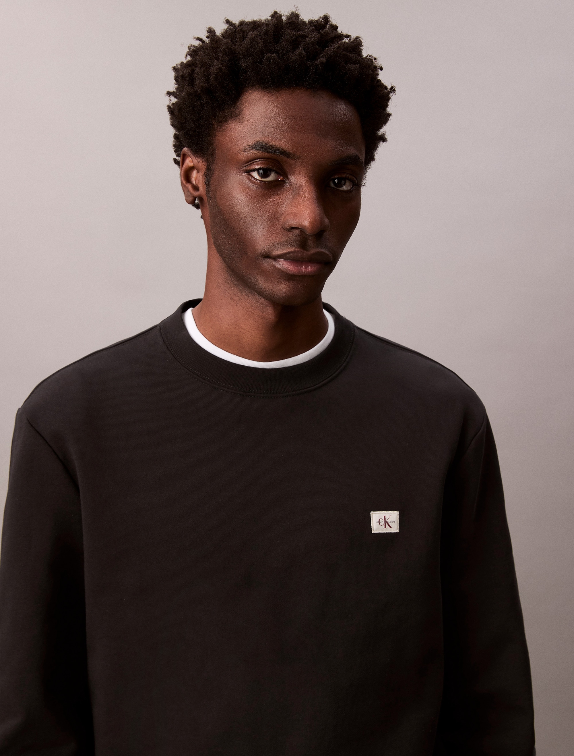 Calvin Klein Jeans Sweatshirt »400GSM TRRY BDG CRWN«, Mit Rundhalsausschnitt
