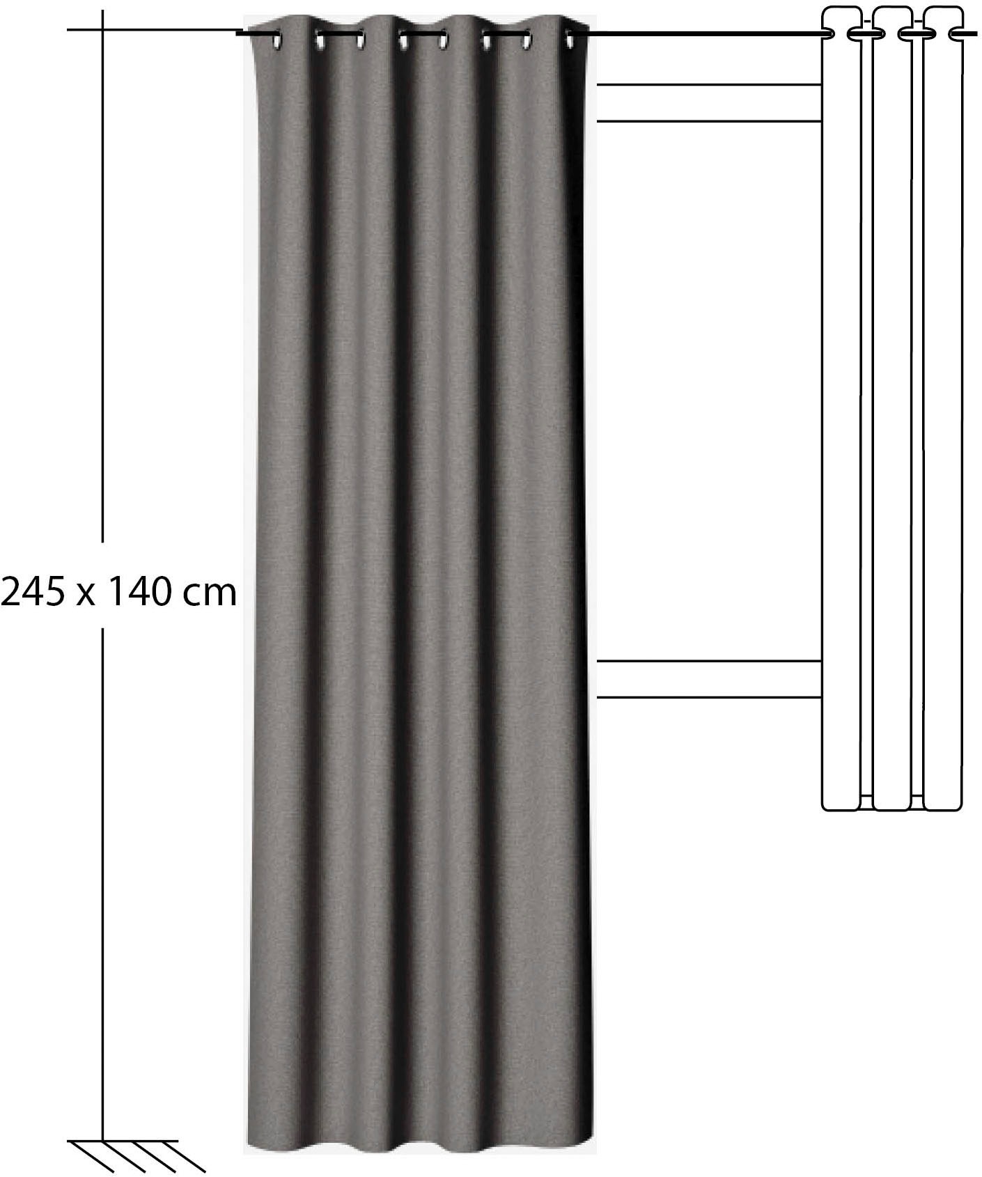 HOMING Vorhang »Bahamas« Ösen 1 Stk. tlg. Fertigschal