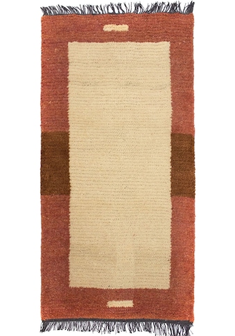 Wollteppich »Nepal Teppich handgeknüpft beige«, rechteckig