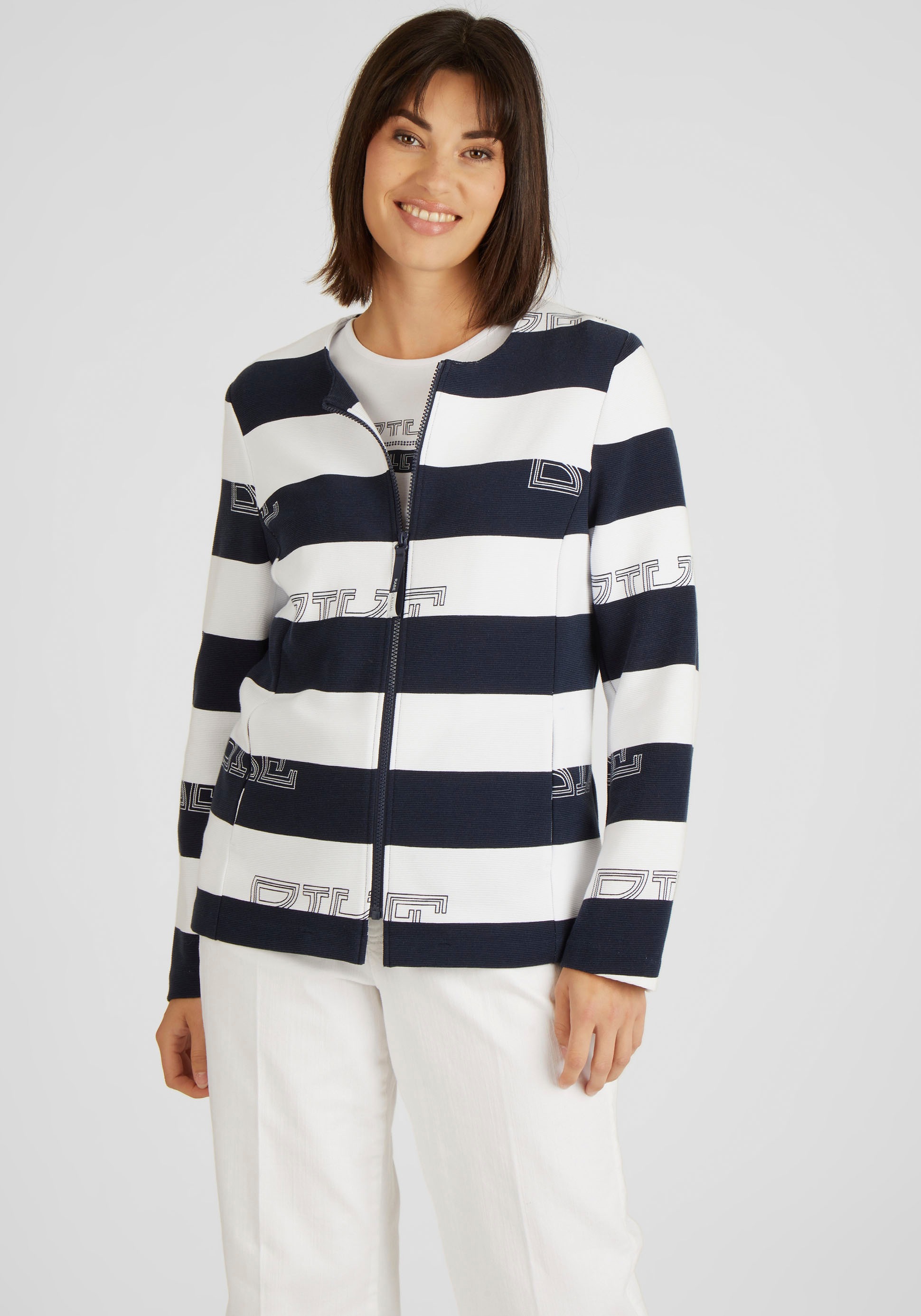Rabe Cardigan »RABE MODEN Twin-Set«, (Set, 2 tlg.), mit großem Schriftzug kaufen