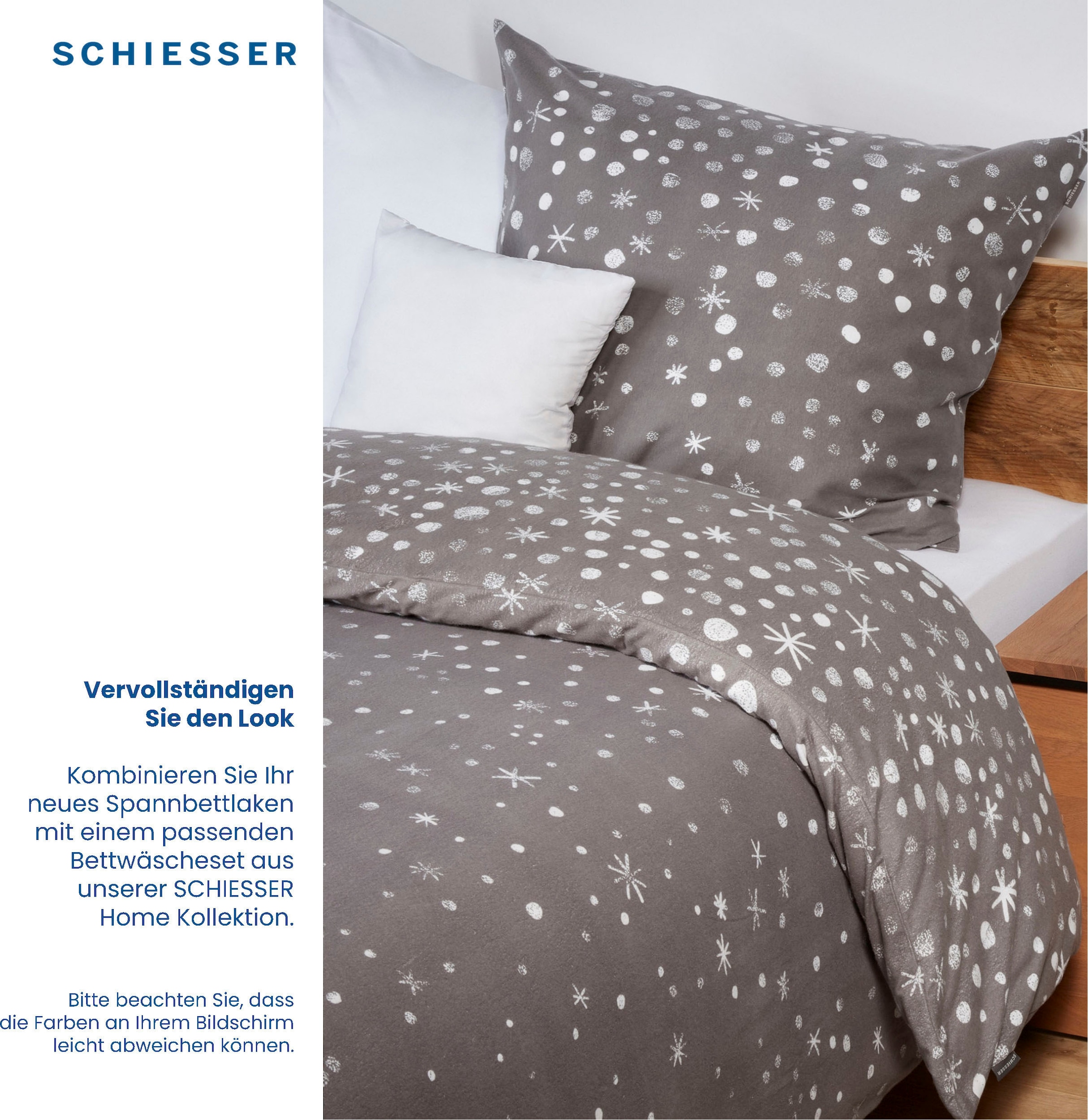 Schiesser Spannbettlaken »Finni aus wärmender Baumwolle«, für Matratzen bis zu 18 cm Höhe, Made in Green