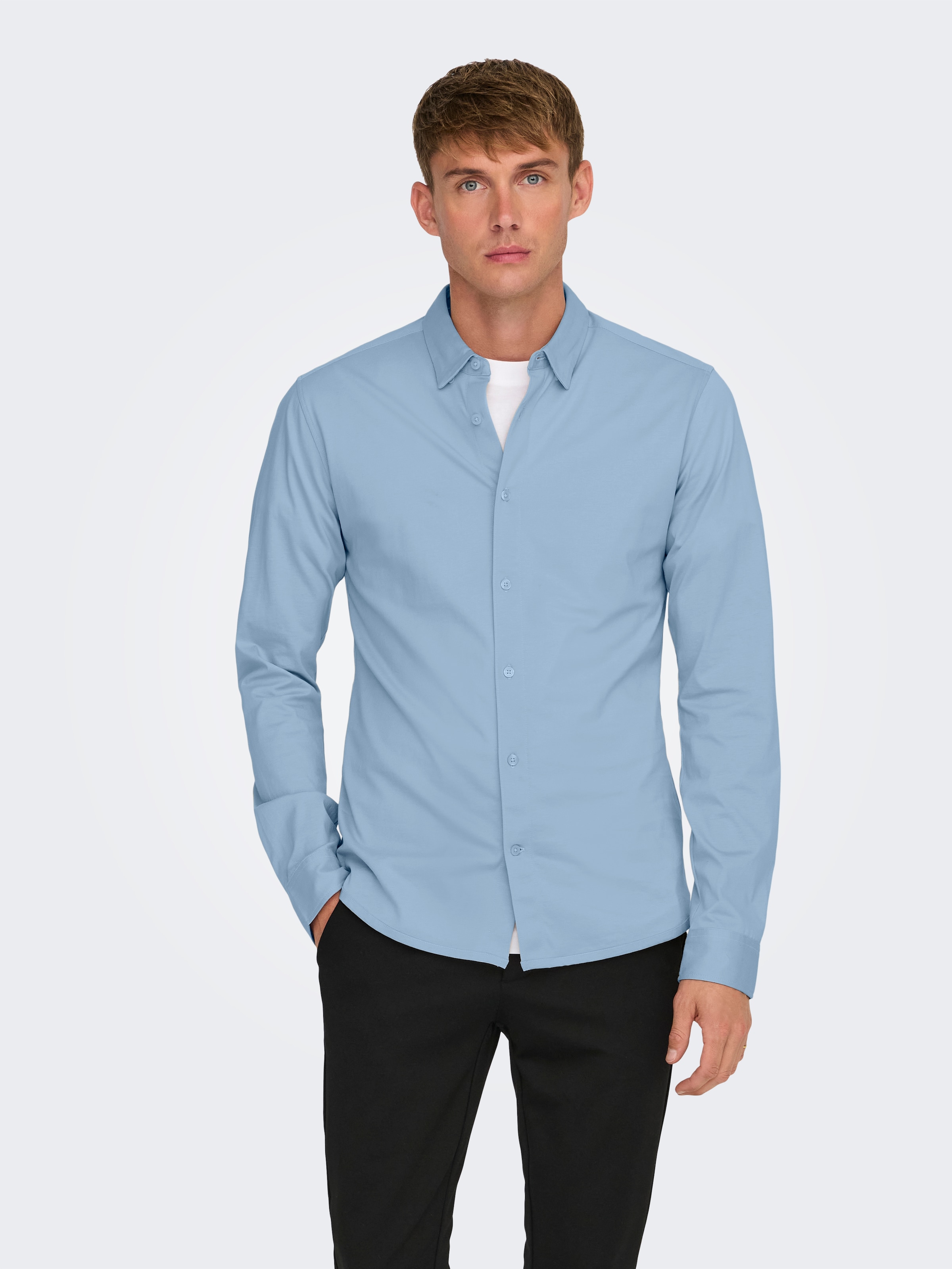 ONLY & SONS Langarmhemd »ONSROBIN B/U LS STRETCH SHIRT NOOS«