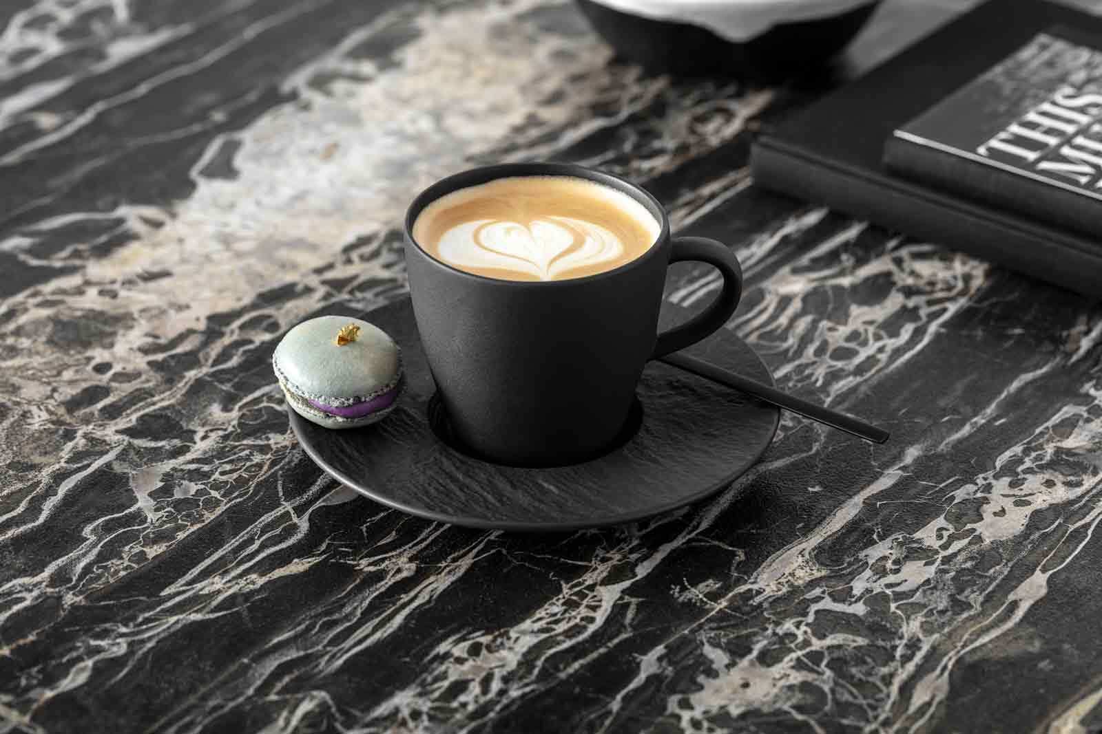 Villeroy & Boch Tasse »Espressotasse mit Untertasse Manufacture Rock 60 ml / ø 12,1 cm schwarz«