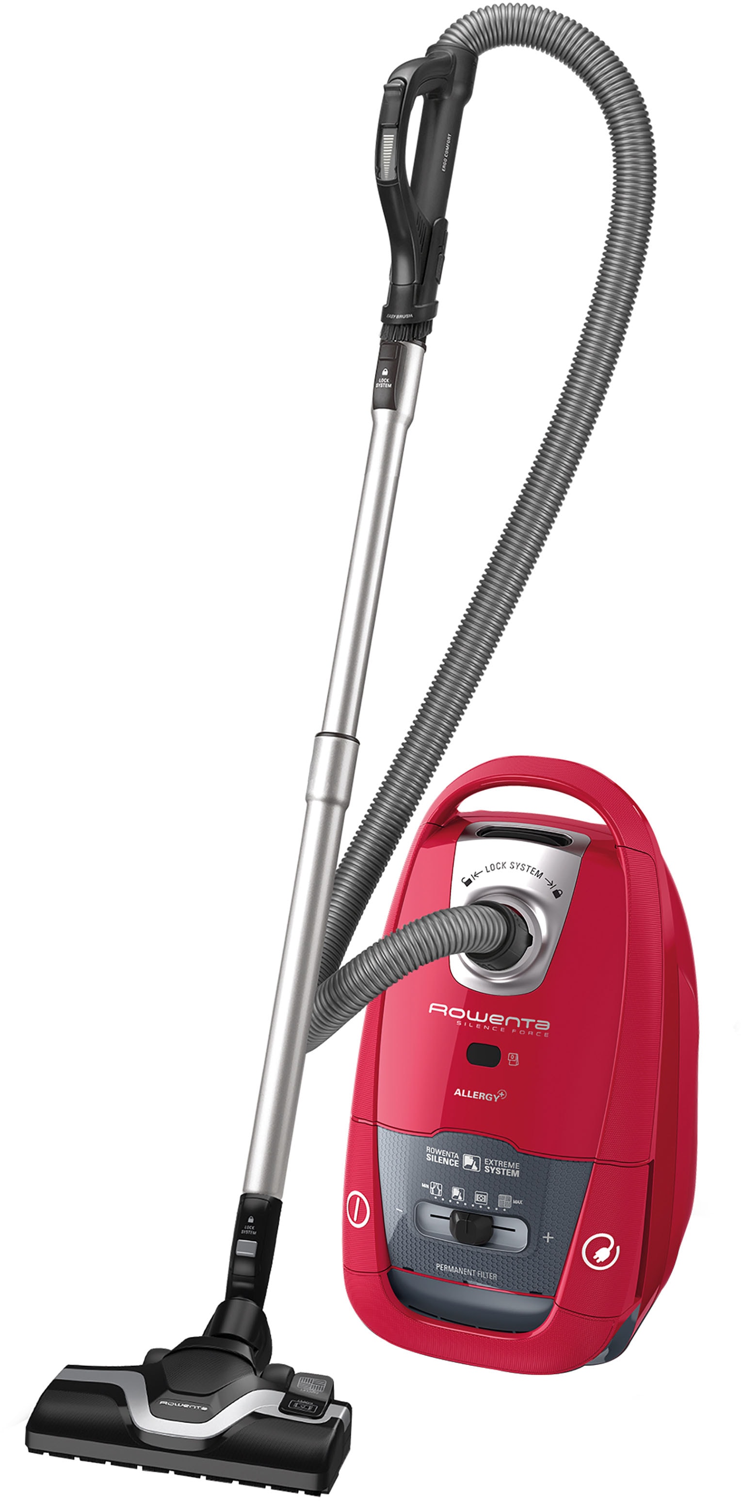 Rowenta Bodenstaubsauger »Silence Force Allergy+ Home & Car, mit Beutel, 450 W, 4,5 L Kapazität«, 450 W, mit Beutel, starker EffiTech-Motor, 8,4 m Netzkabel, 4 Leistungsstufen, RO7793
