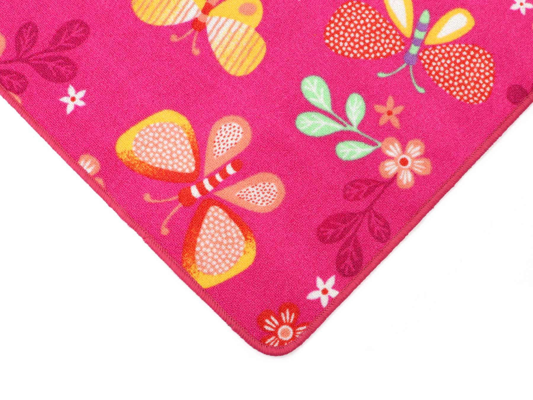 Primaflor-Ideen in Textil Kinderteppich »PAPILLON«, rechteckig, Motiv Schmetterlinge, Kinderzimmer