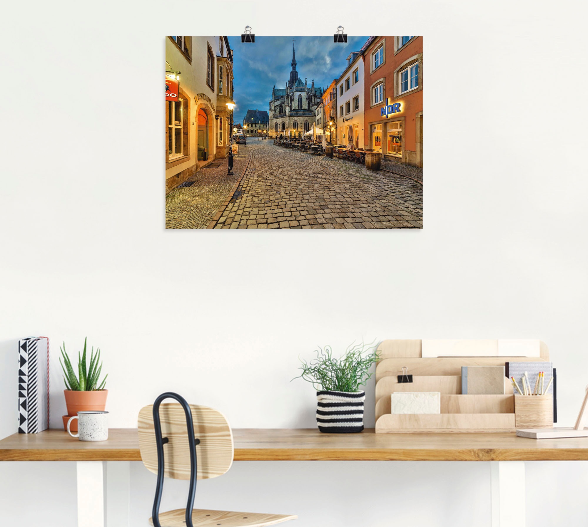 Artland Wandbild »Osnabrück, Blick auf die Marienkirche«, Deutschland, (1 St.), als Leinwandbild, Poster in verschied. Größen