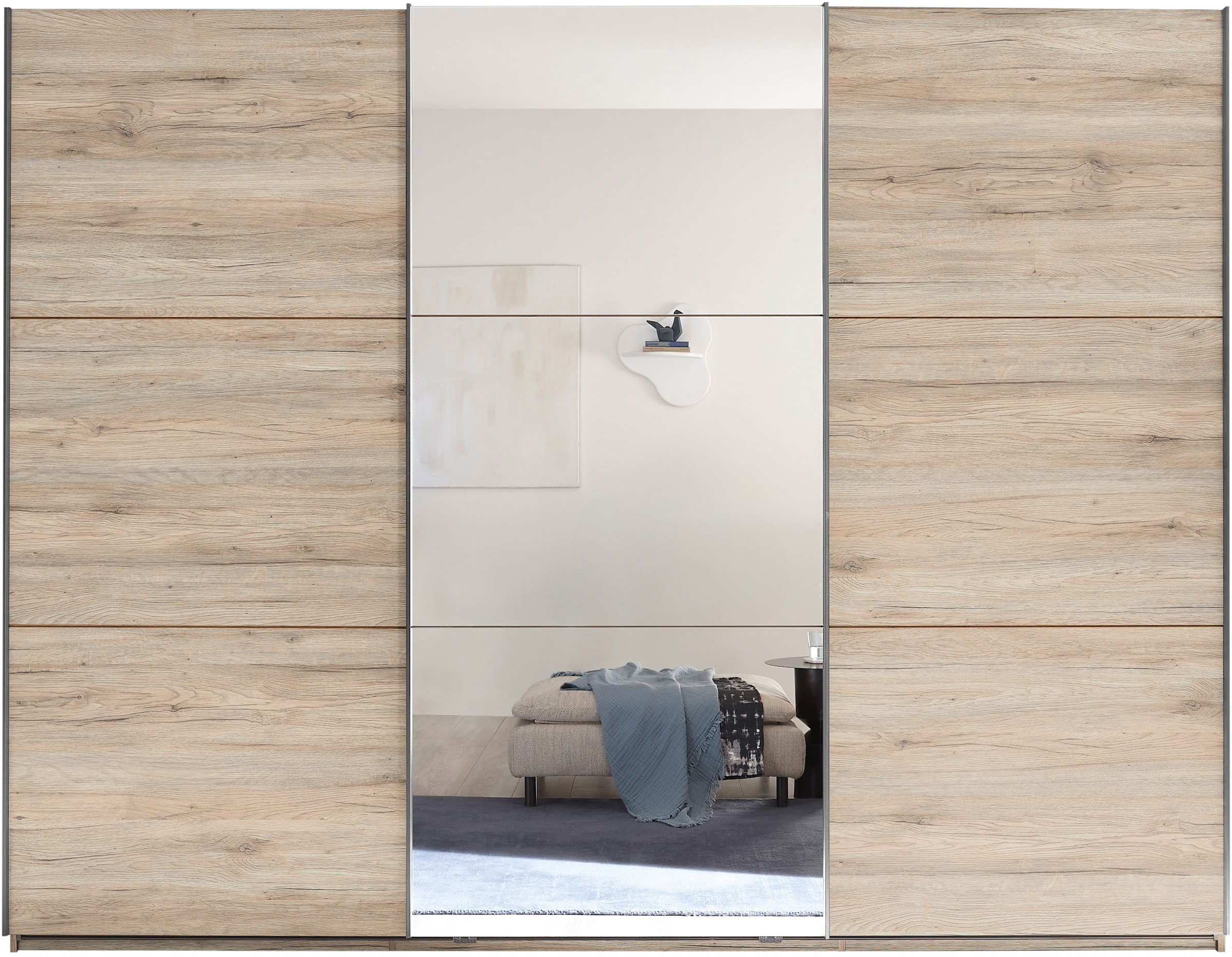 Schlafkontor Schwebetürenschrank »Bravo Kleiderschrank, Schiebetürenschrank« mit Spiegeltür, wahlweise mit Zubehör