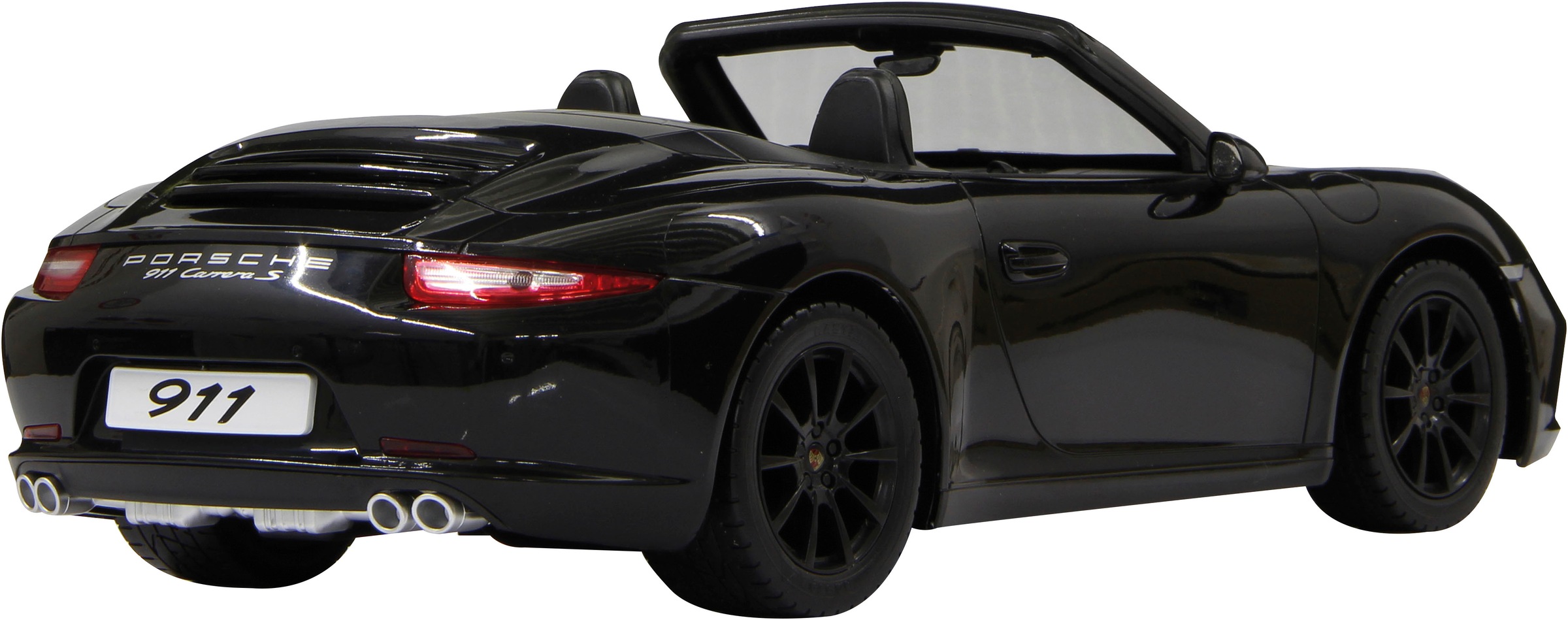 Jamara RC-Auto »Deluxe Cars, Porsche 911 Carrera S, 1:12, schwarz, 2,4GHz«, mit LED-Licht