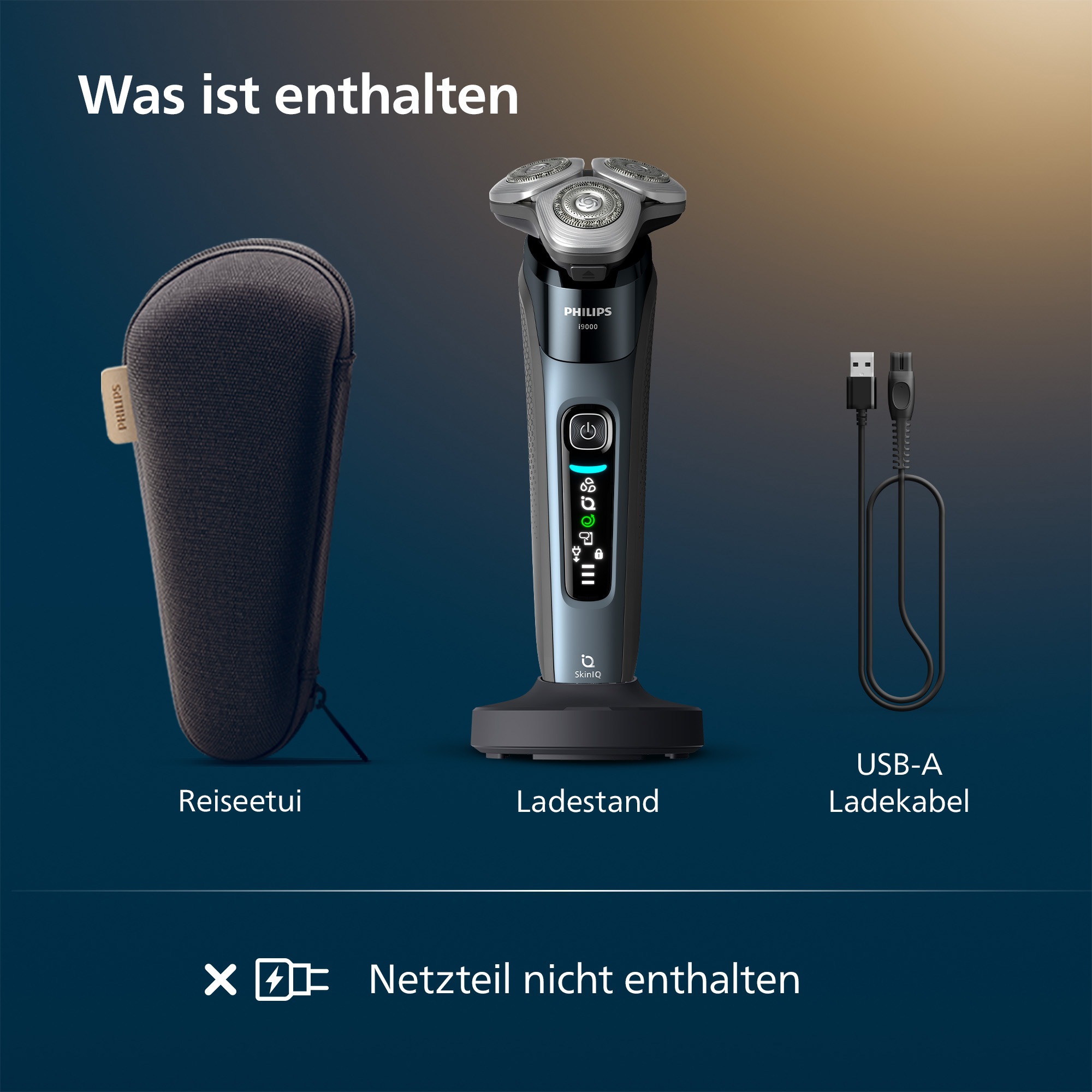 Philips Elektrorasierer »Series i9000 X9001/10«, integrierter Präzisionstrimmer, mit SkinIQ Technologie, inkl. Reiseetui
