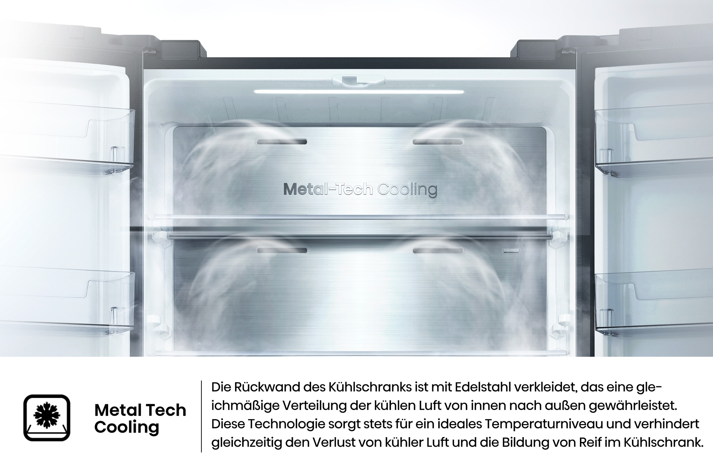 Hisense Multi Door »RQ5P470SAFD«, MetalCooling Innenwand