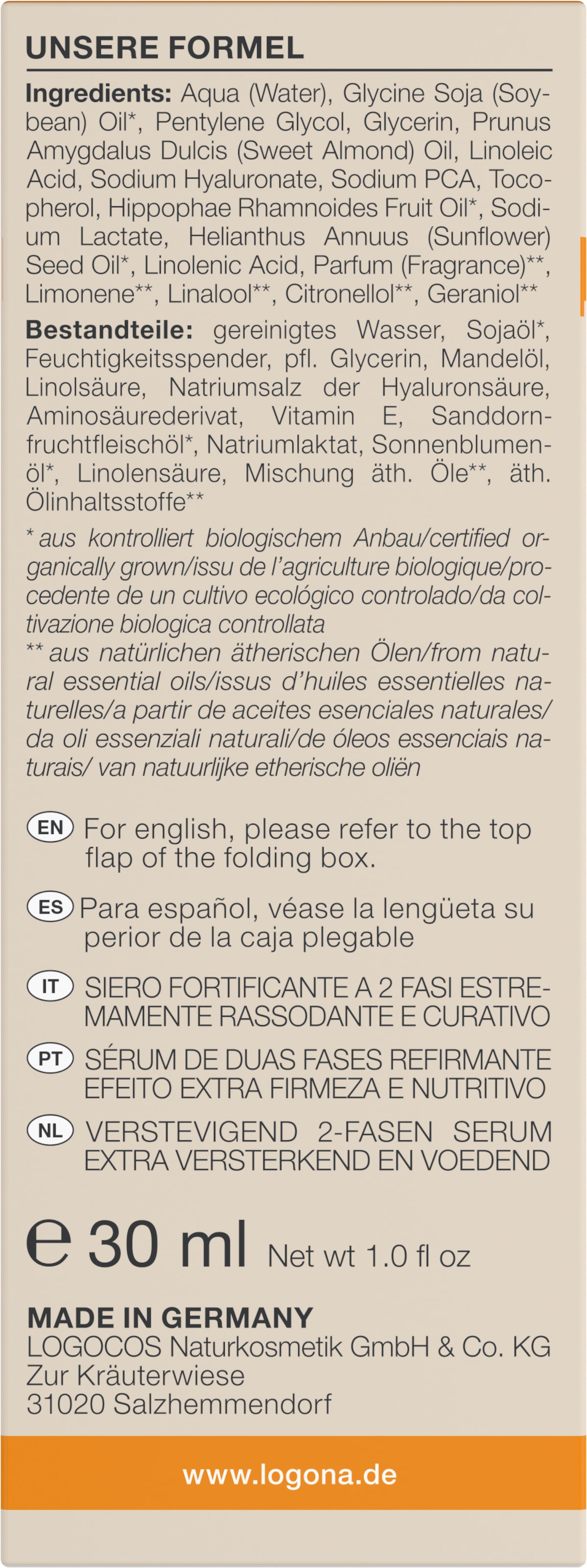 LOGONA Anti-Falten-Serum »age protection Festigendes 2-Phasen-Serum«