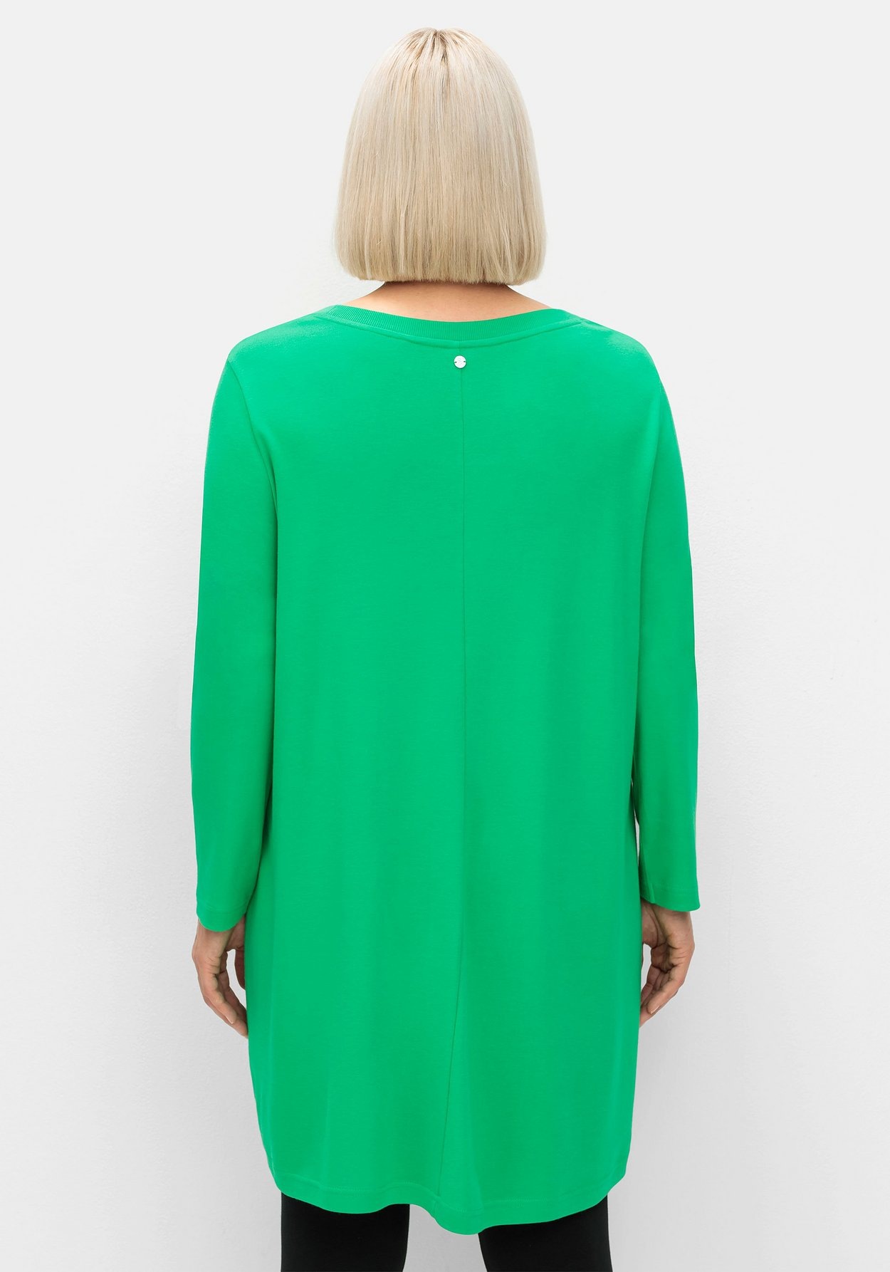 Sheego Longshirt »Longshirt in Wickeloptik, in leichter A-Linie«