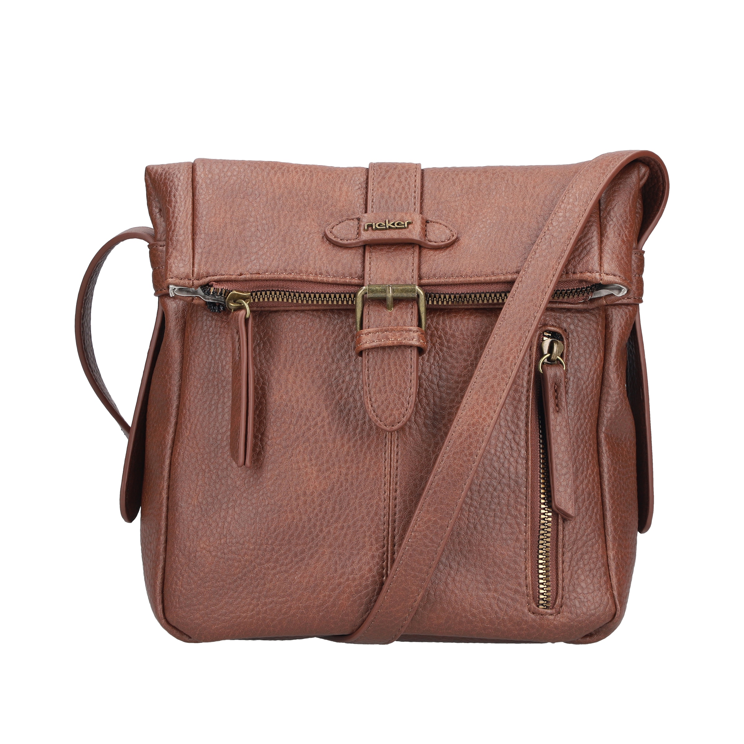 Rieker Umhängetasche Damen-Handtasche, Schultertasche, Überschlag mit Schnallenverschluss