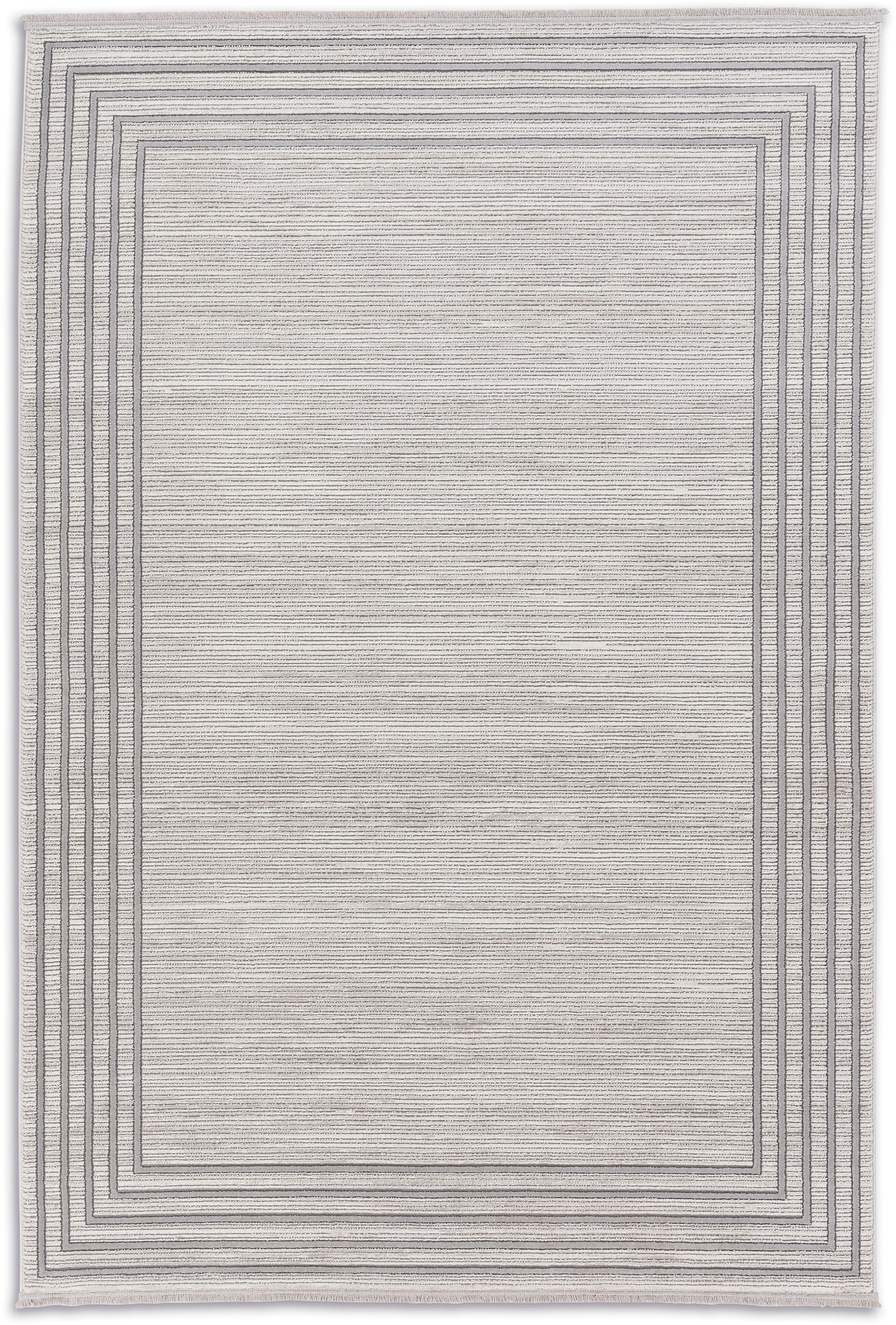 ASTRA Teppich »Vercelli 231/232 Kurzflorteppich«, rechteckig, 9 mm Höhe, 3-D Effekt, wollig weiche Oberfläche, mit Fransen, Wohnzimmer
