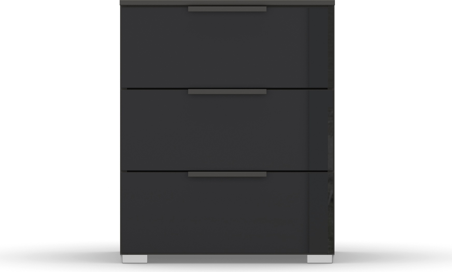 rauch Nachtkommode »Skat Meridian«, mit 3 Schubladen mit Glasfront in elegantem Design