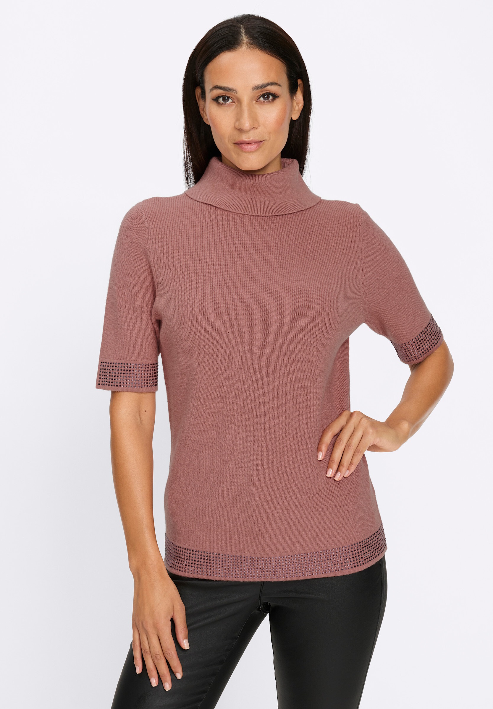 heine Strickpullover »Rollkragenpullover Rollkragenpullover mit Glitzereffekten«