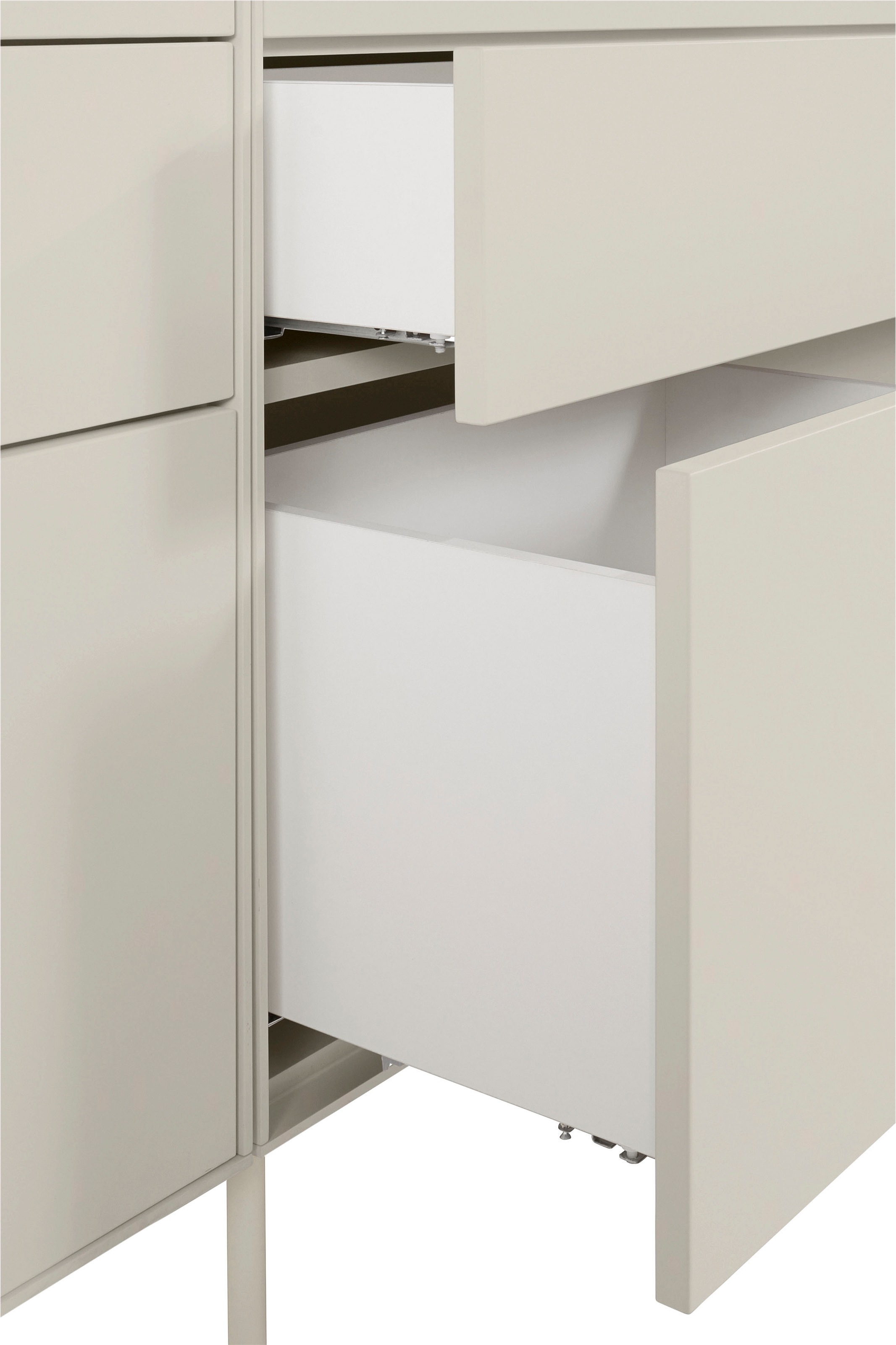 LeGer Home by Lena Gercke Sideboard »Essentials«, (2 St.), Breite: 224cm, MDF lackiert, Push-to-open-Funktion
