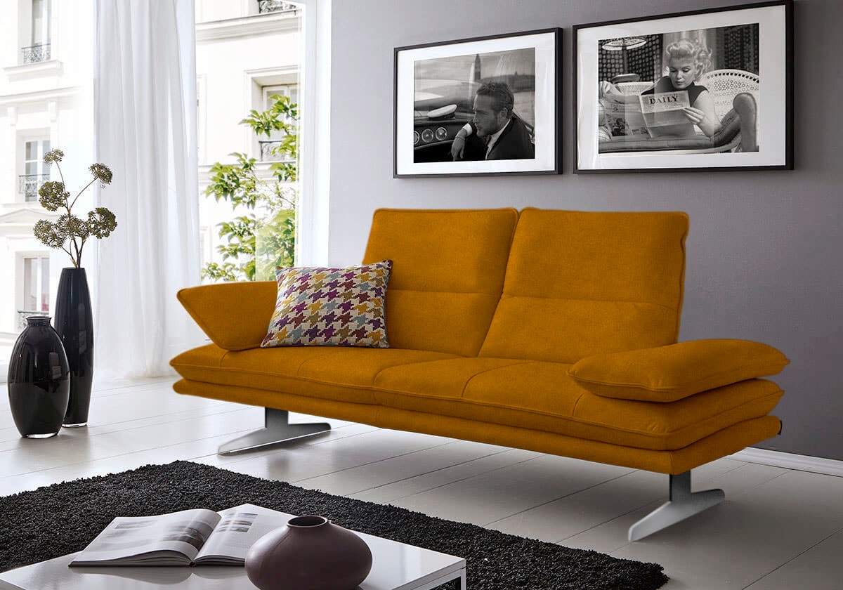 W.SCHILLIG 2-Sitzer »broadway, Designsofa mit tollem Sitzkomfort« Sitztiefenverstellung, Kopfteil- & Seitenteilverstellung, Breite 216cm