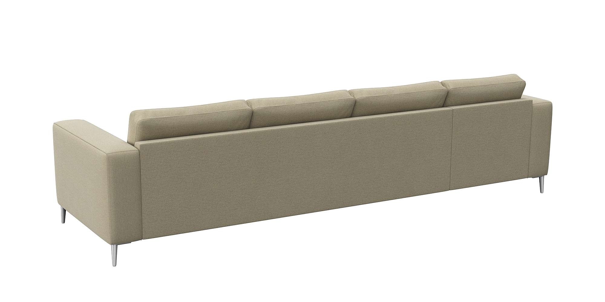 FLEXLUX Ecksofa »Fiore, super Sitzkomfort durch Kaltschaum im Sitz, L-Form«, breite Armlehnen, Füße Alu