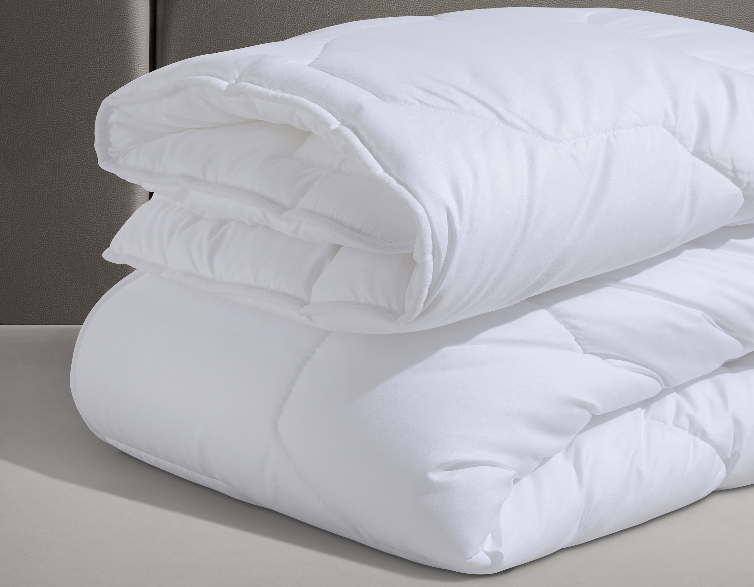 my home Microfaserbettdecke »Corella, Bettdecke 135x200 cm, 155x220 cm, Kissen 40x80 cm«, warm, Füllung 100% Polyester, Bezug 100% Polyester, (2 St.), Bettdecken, Sommer, Winter, 4 Jahreszeiten, Decke mit Gratiskissen