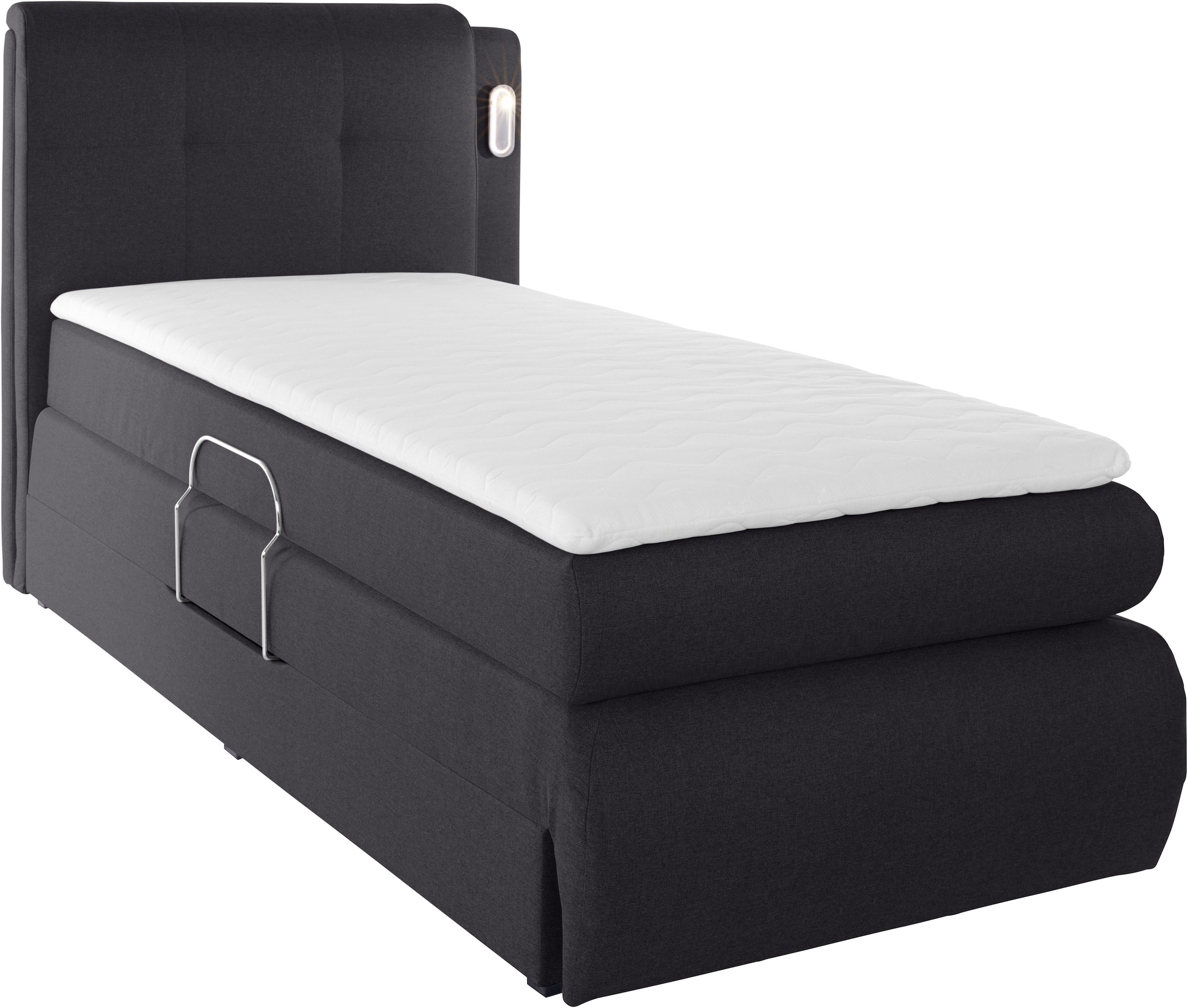 COLLECTION AB Boxspringbett »Borna«, inklusive Bettkasten, LED-Beleuchtung und Topper