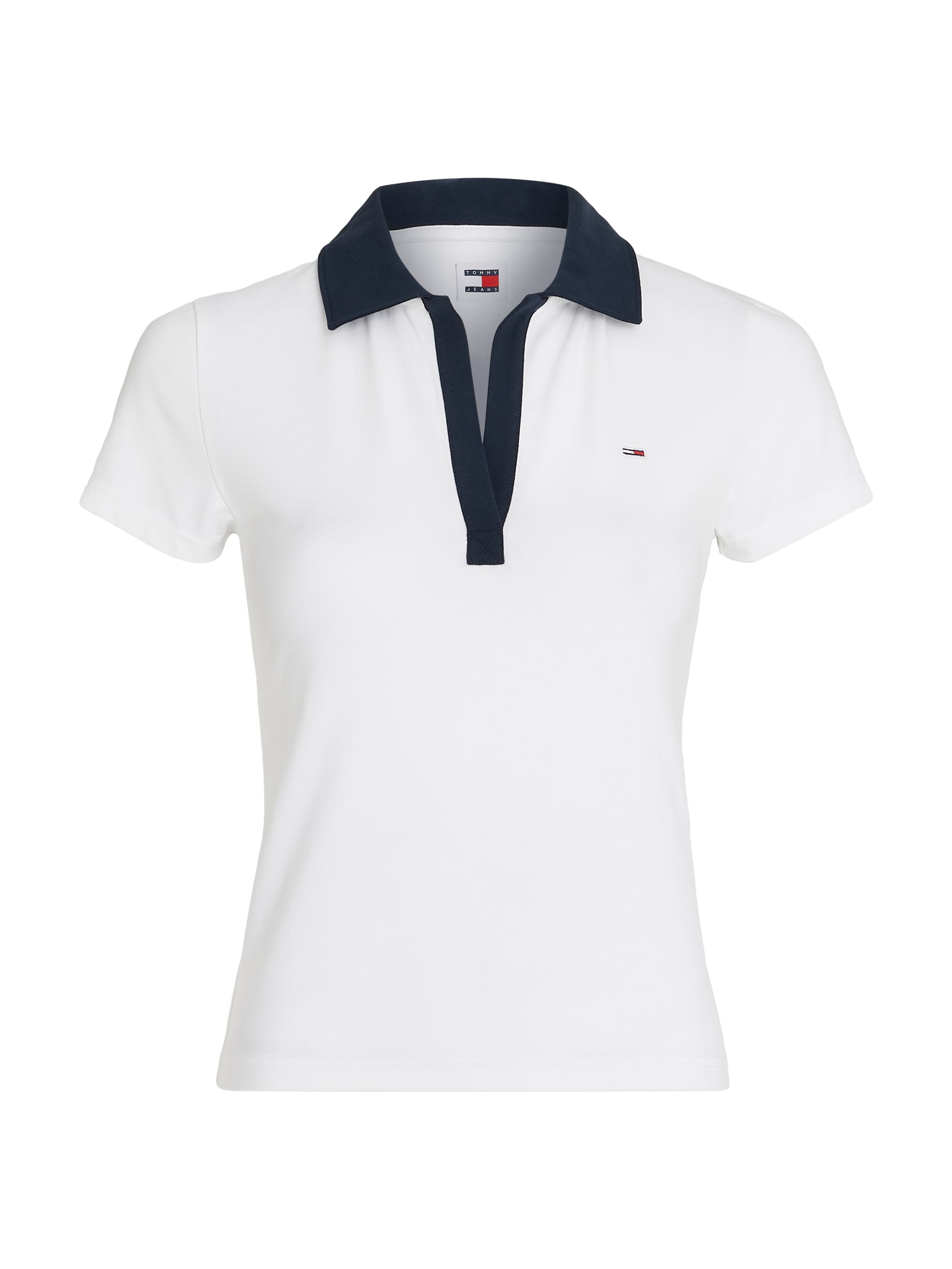 Tommy Jeans Poloshirt »TJW SLIM CONTRAST V SS POLO EXT«, mit kontrastfarbenem Polokragen