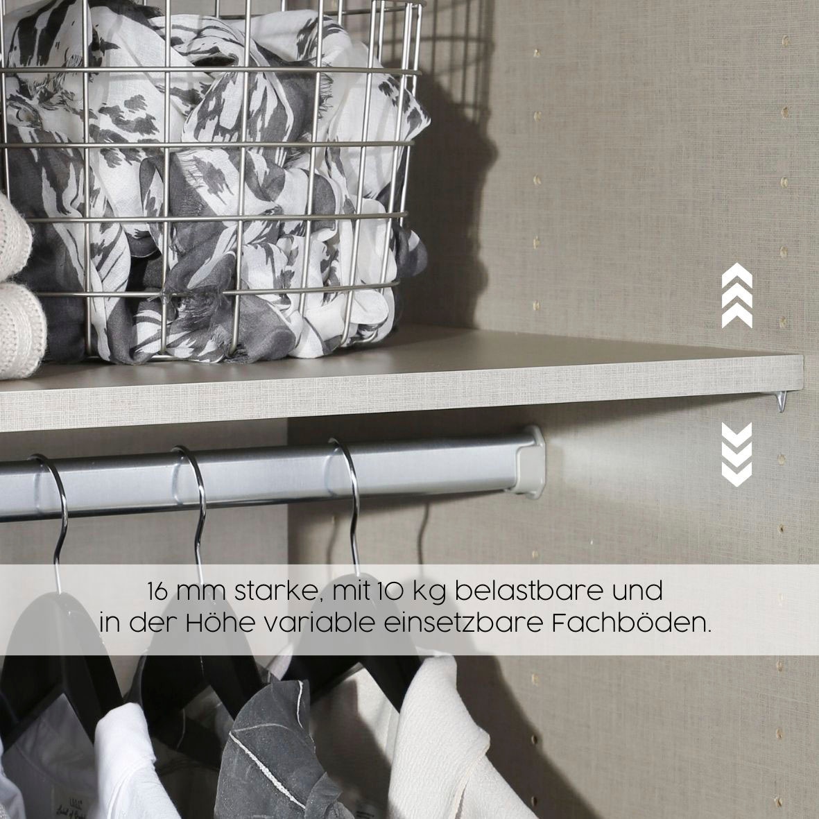 OTTO home Drehtürenschrank »Kleiderschrank Schrank Garderobe AGORDO mit Dekor- oder Hochglanzfront« in zwei Griff-Farben, Breite 360 cm,  mit Außenschubkästen, Serie in 7 Breiten und 2 Höhen MADE IN GERMANY