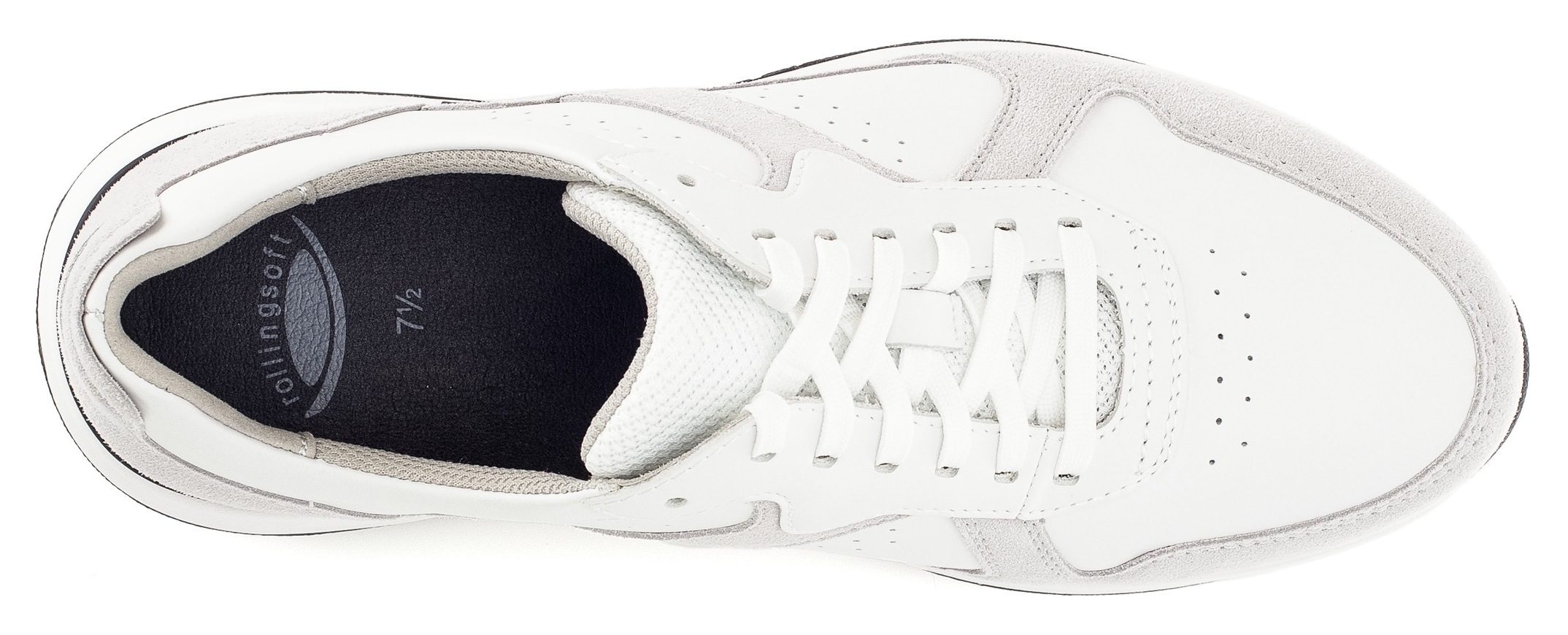 Gabor Rollingsoft Keilsneaker, Freizeitschuh, Halbschuh, Schnürer, gepolsterter Schaftrand, G-Weite