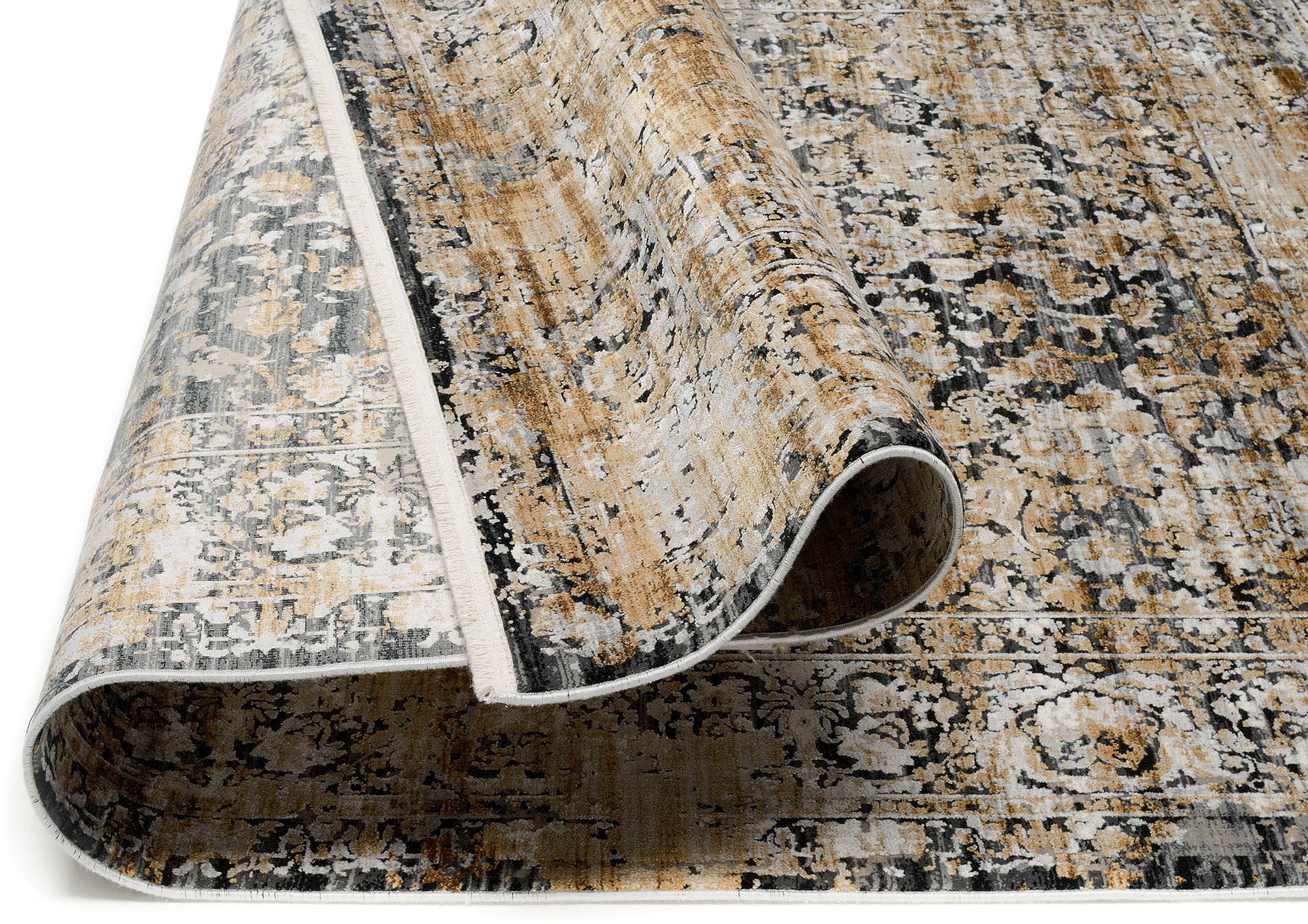 OCI DIE TEPPICHMARKE Teppich »IMPRESSION SODA« rechteckig 8 mm Höhe Vintage, feine Fransen, leichter Glanz durch Viskose, Wohnzimmer