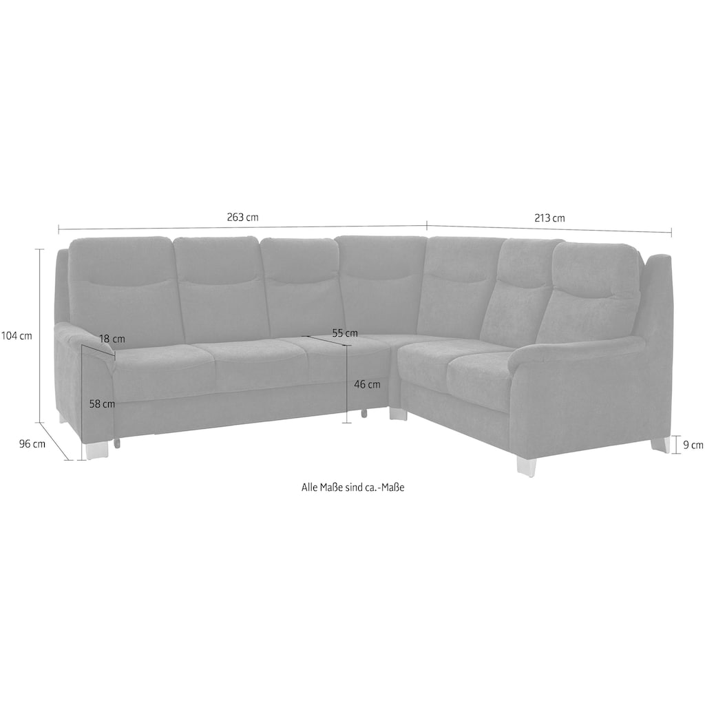 sit&more Ecksofa »Boccaccio L-Form«