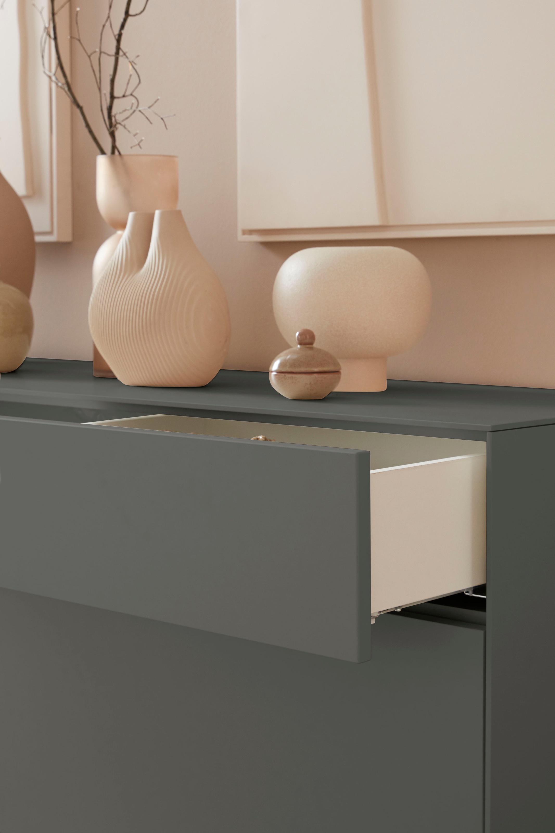 LeGer Home by Lena Gercke Lowboard »Essentials«, Breite: 127 cm, MDF lackiert, Push-to-open-Funktion